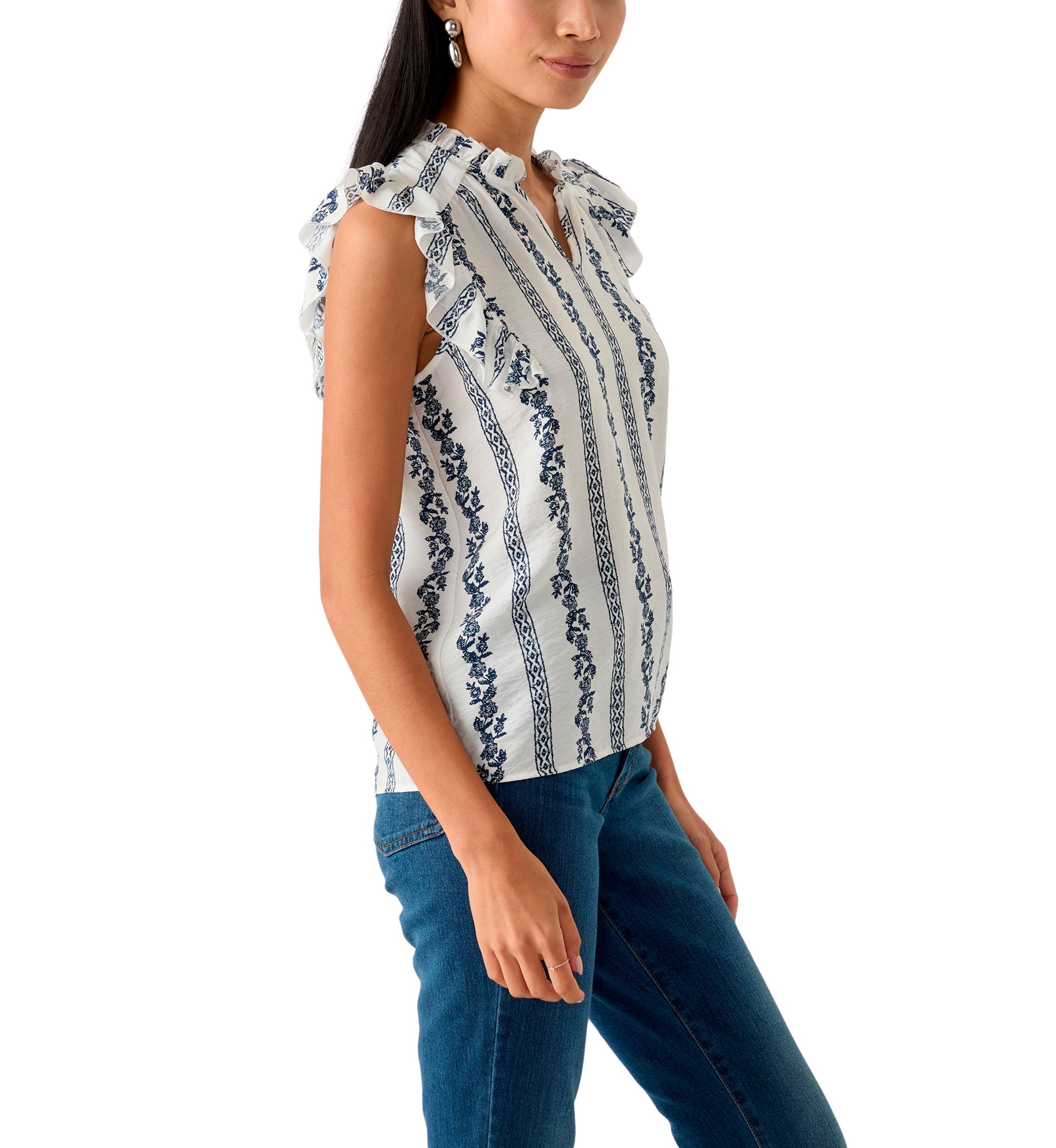 Petite Flutter Sleeve Top