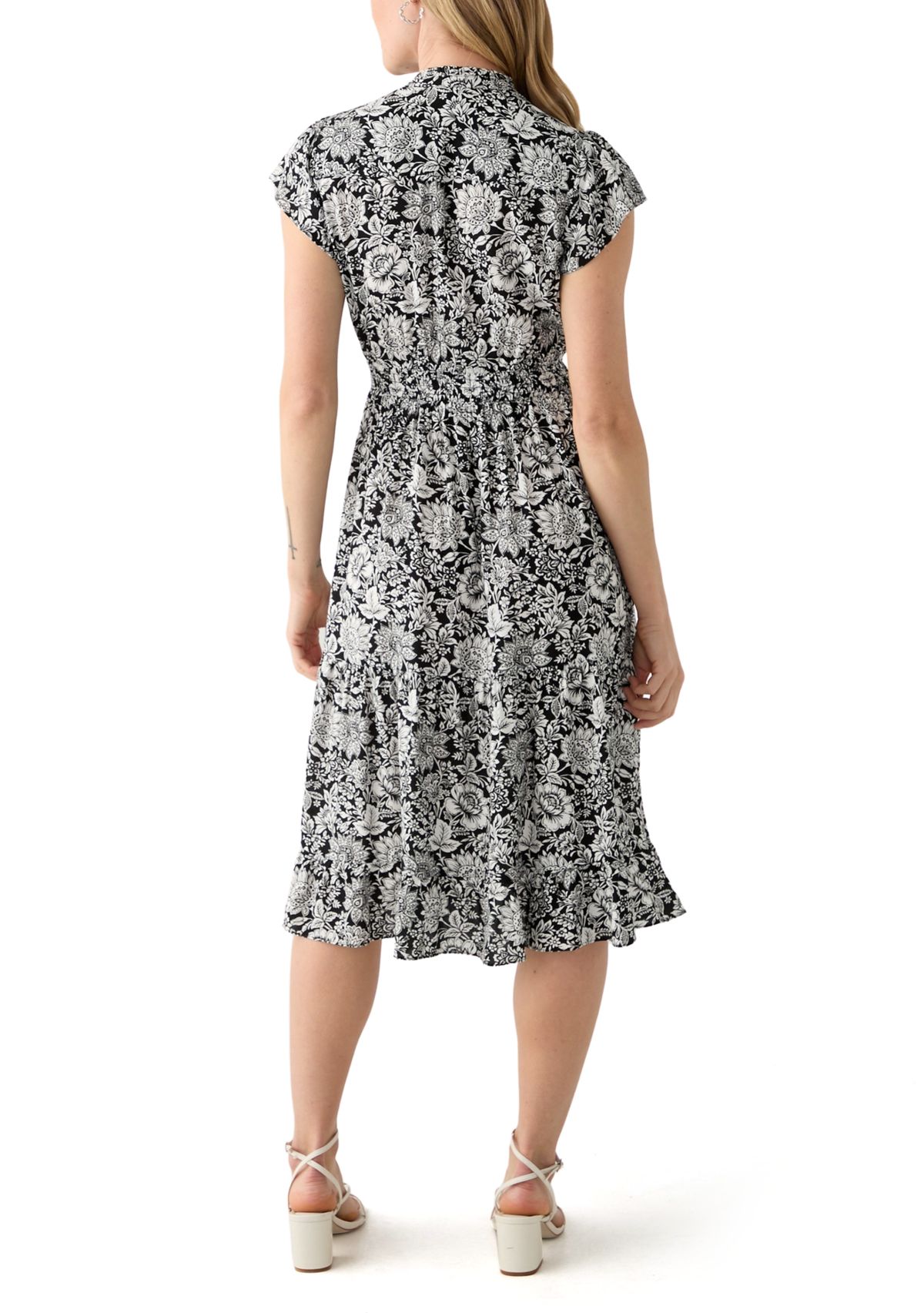 Petite Flutter Sleeve Dress