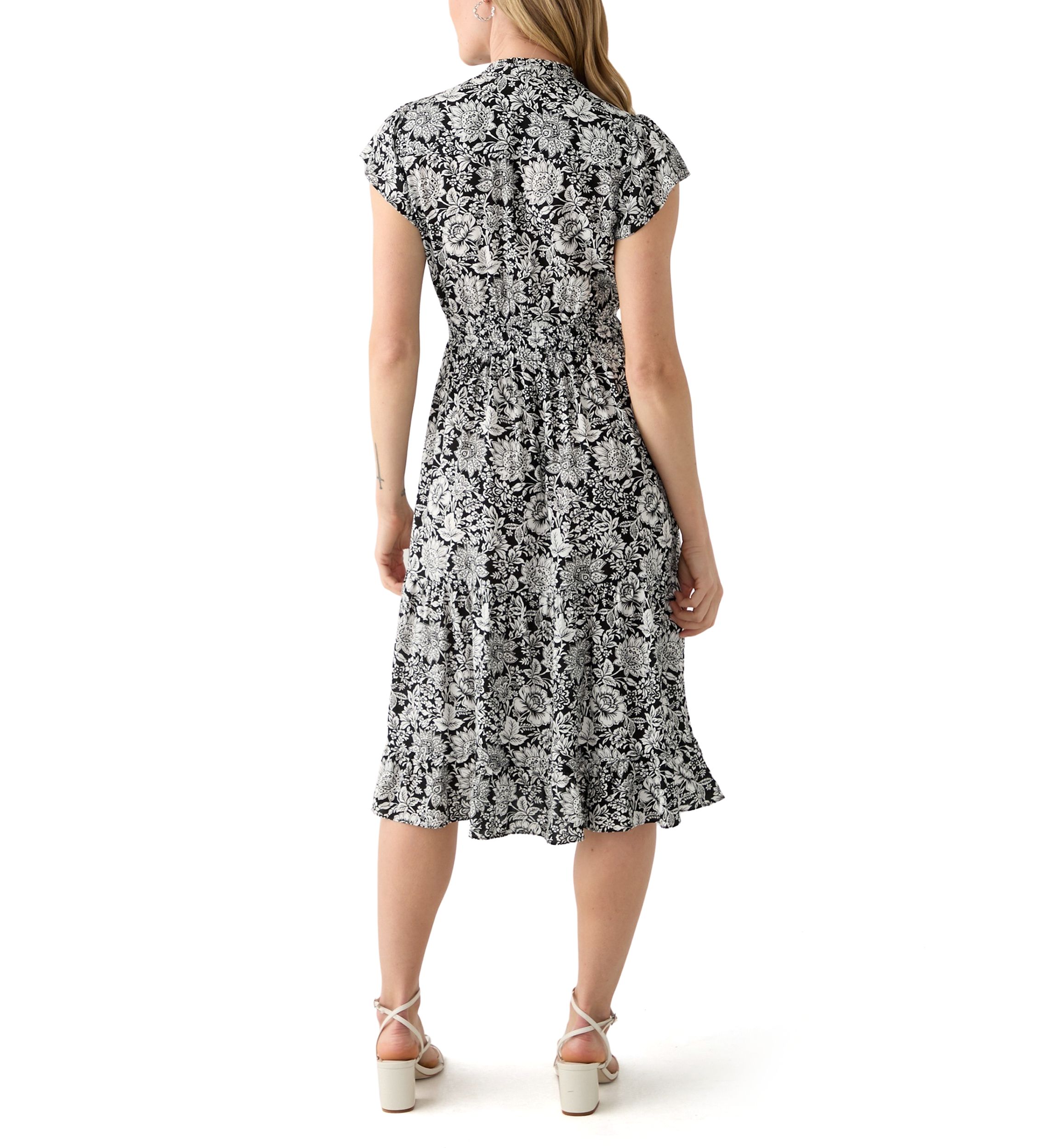 Petite Flutter Sleeve Dress