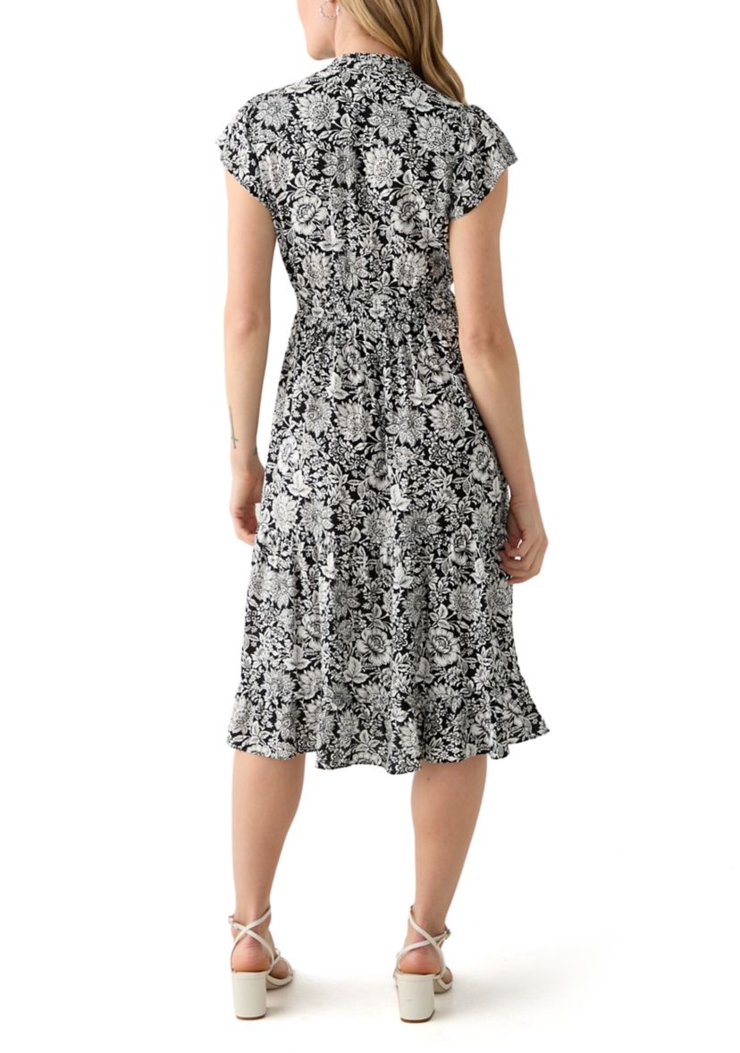 Petite Flutter Sleeve Dress