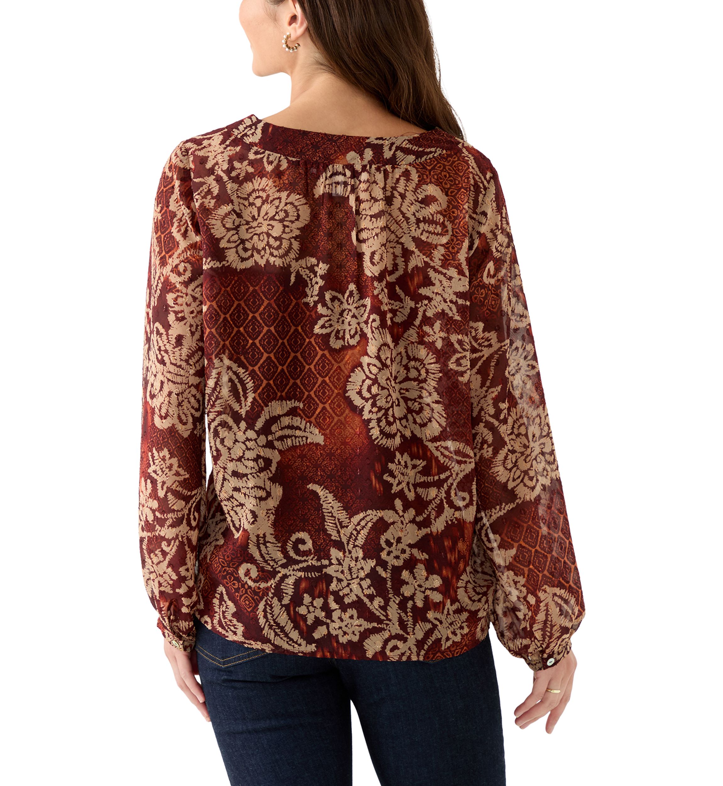 Petite V-Neck Yoke Top