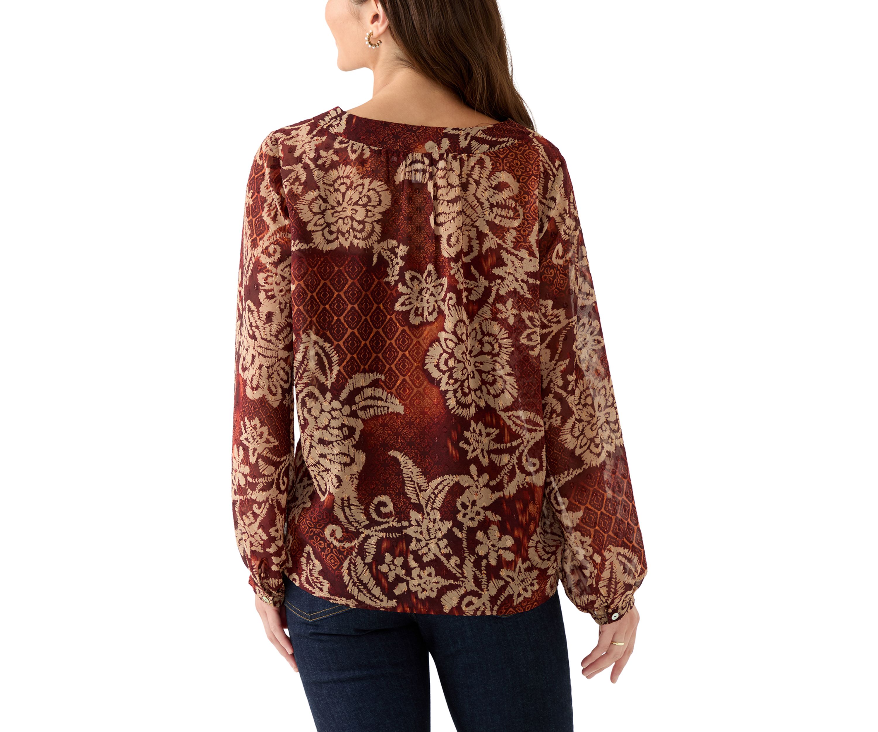 Petite V-Neck Yoke Top