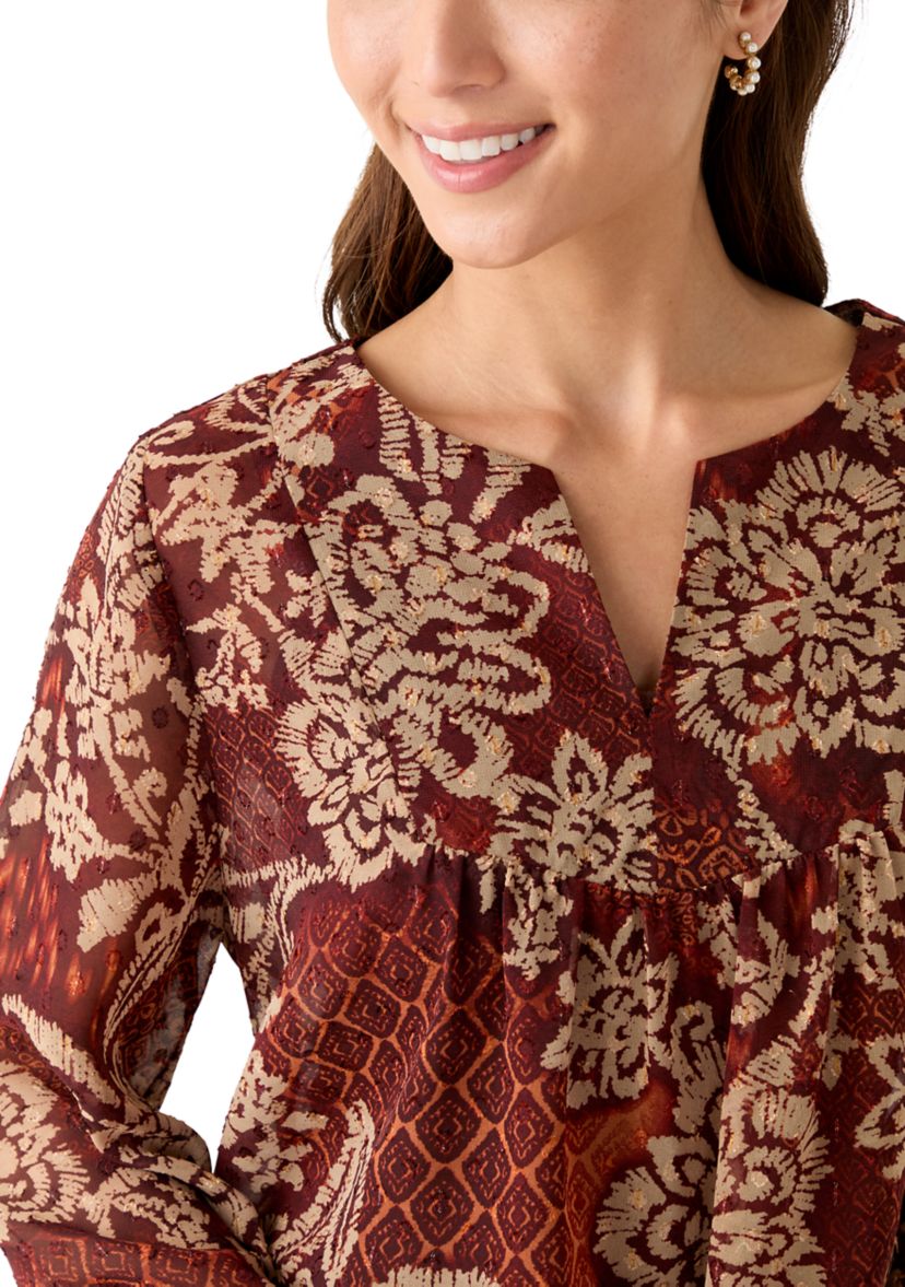 Petite V-Neck Yoke Top