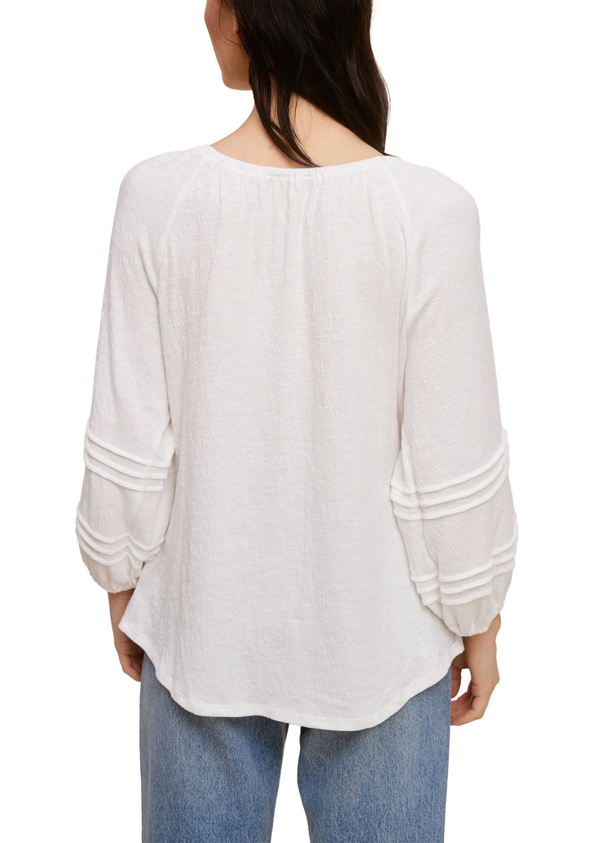 Petite Knit Peasant Top