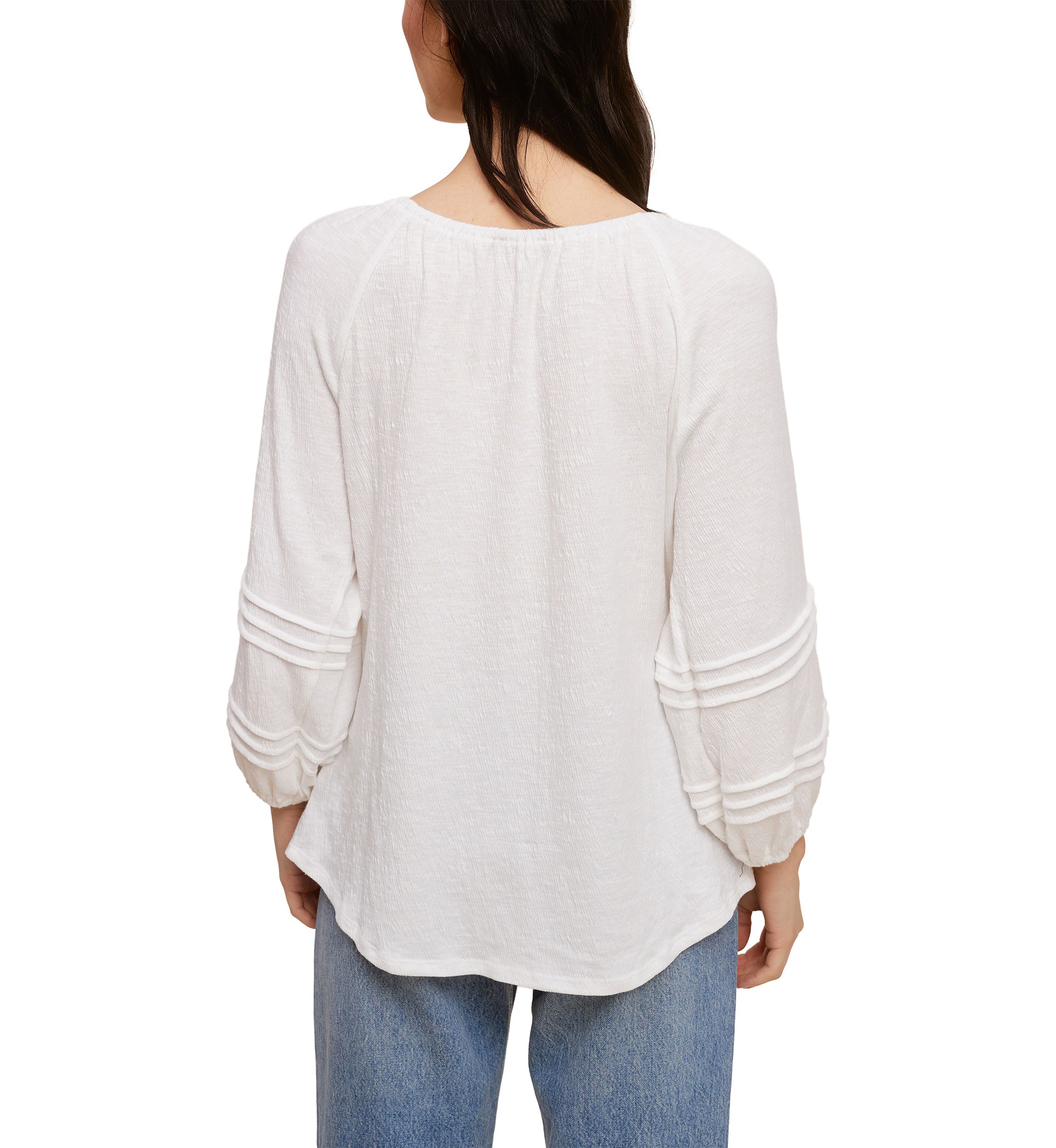 Petite Knit Peasant Top