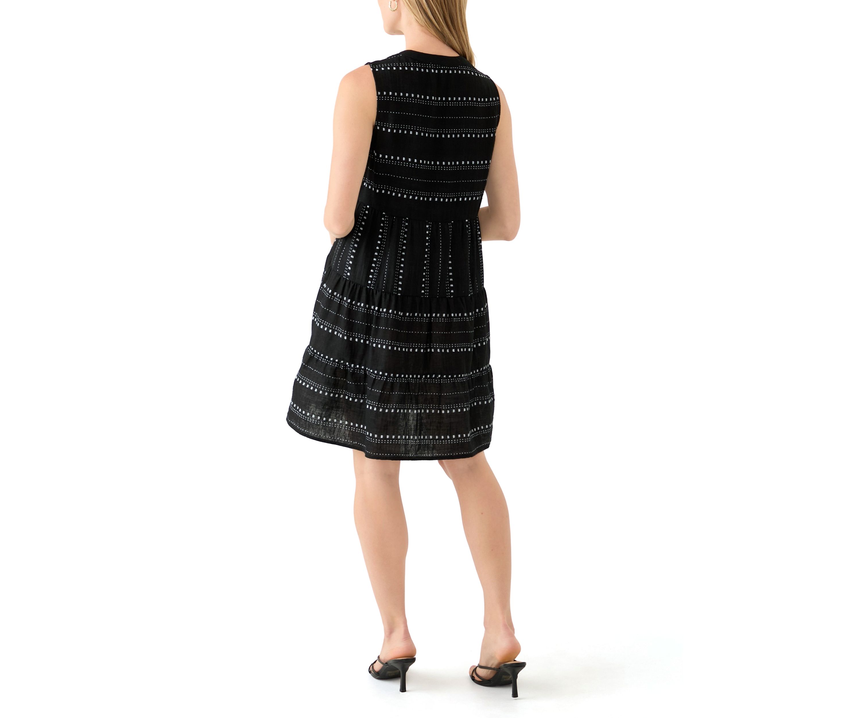 Petite Printed Gauze Mini Dress