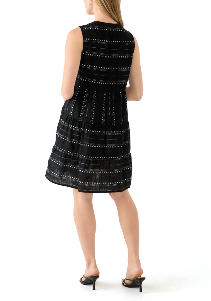 Petite Printed Gauze Mini Dress