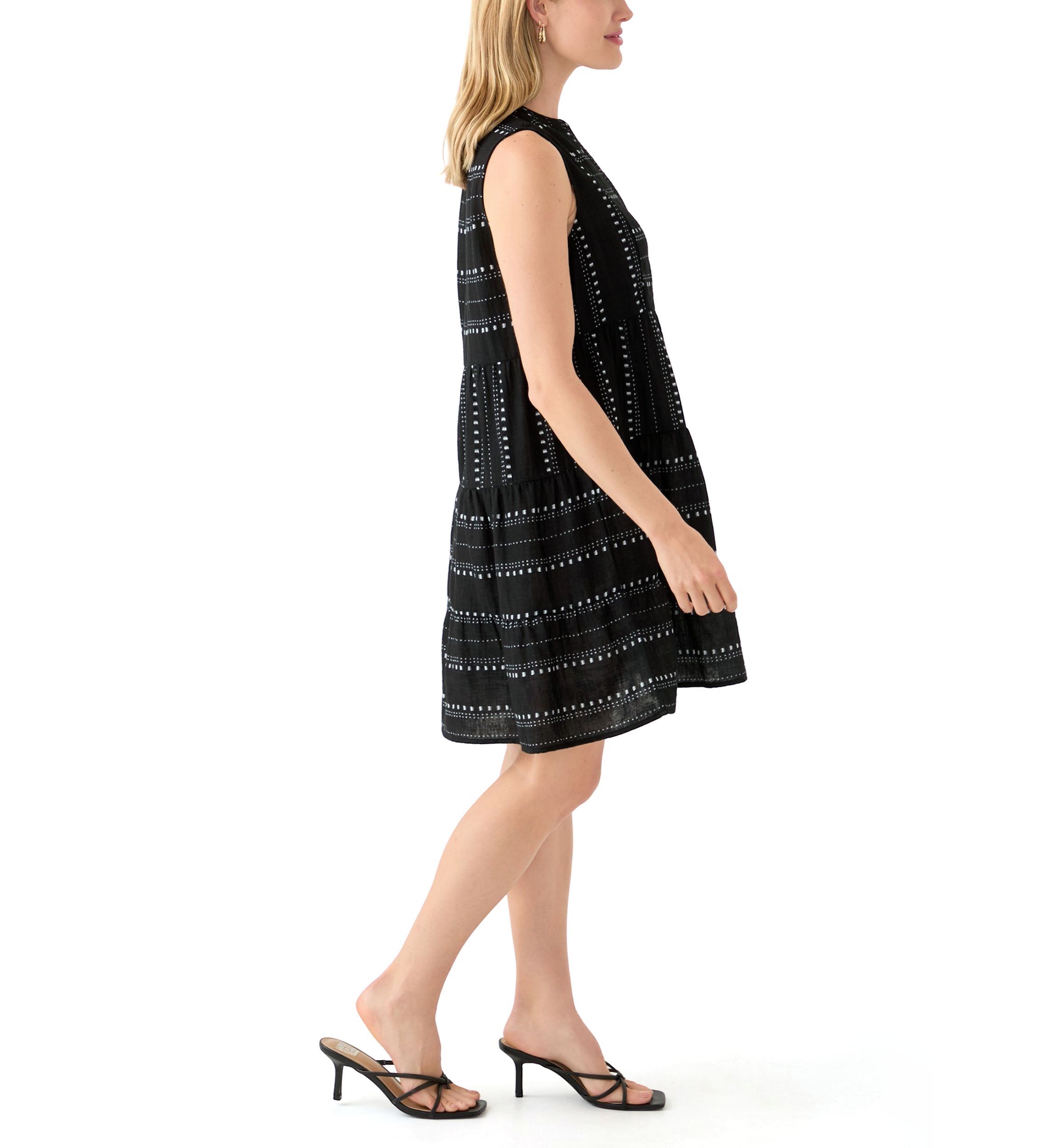 Petite Printed Gauze Mini Dress