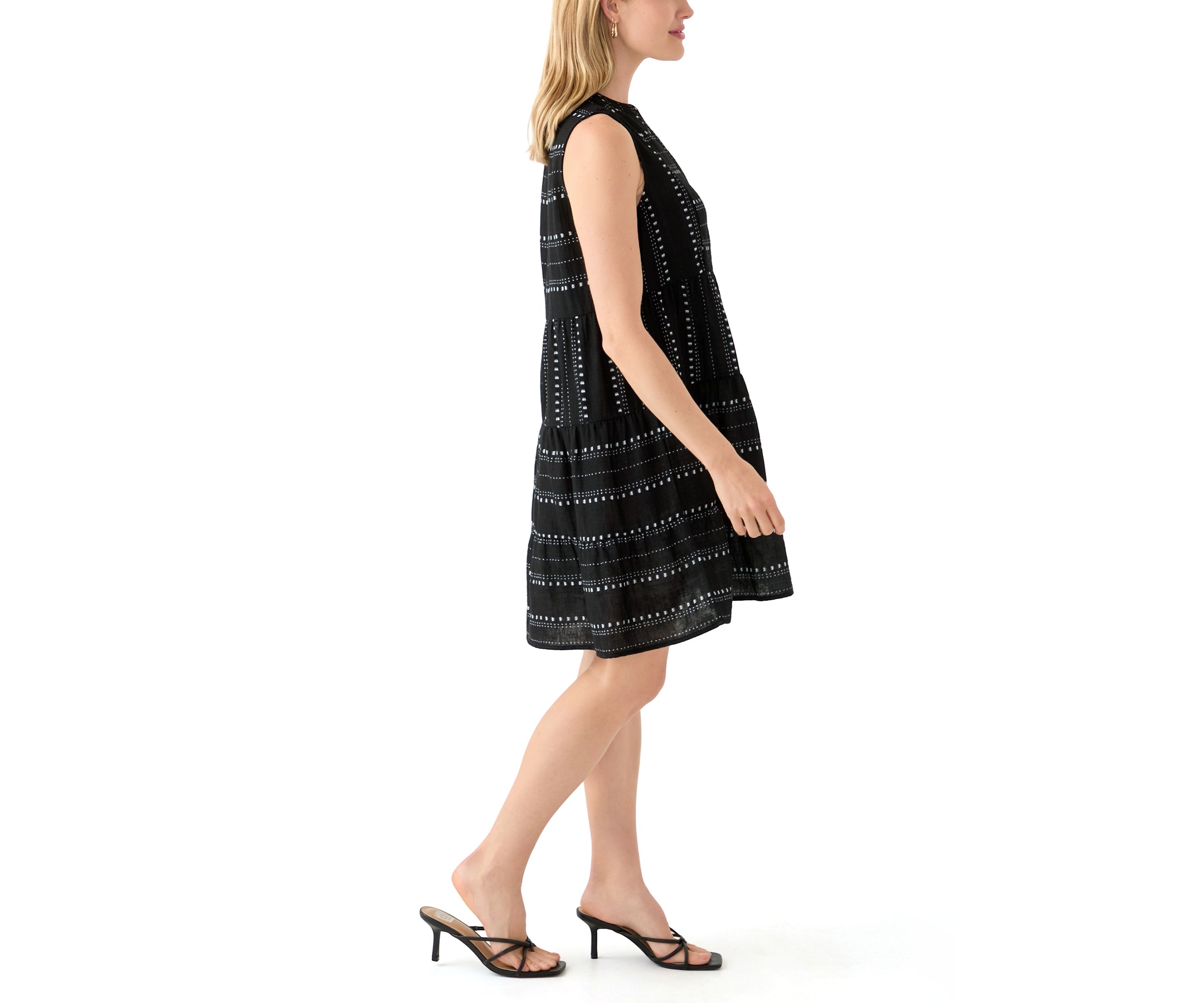 Petite Printed Gauze Mini Dress
