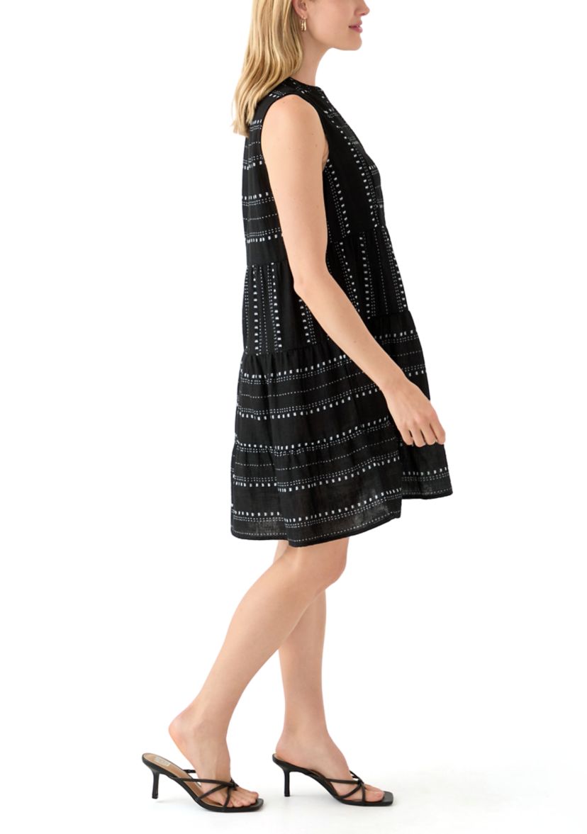 Petite Printed Gauze Mini Dress