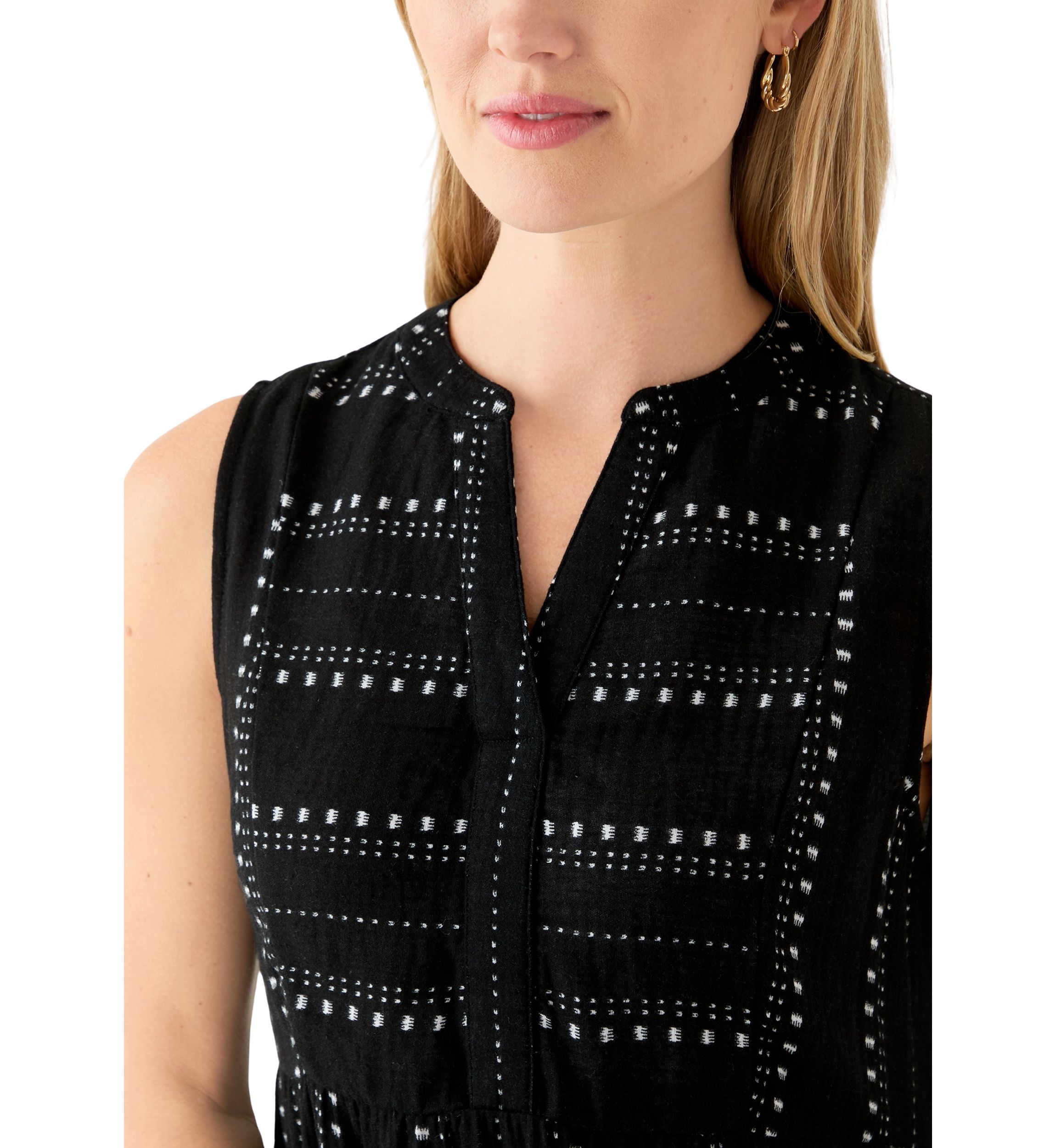 Petite Printed Gauze Mini Dress