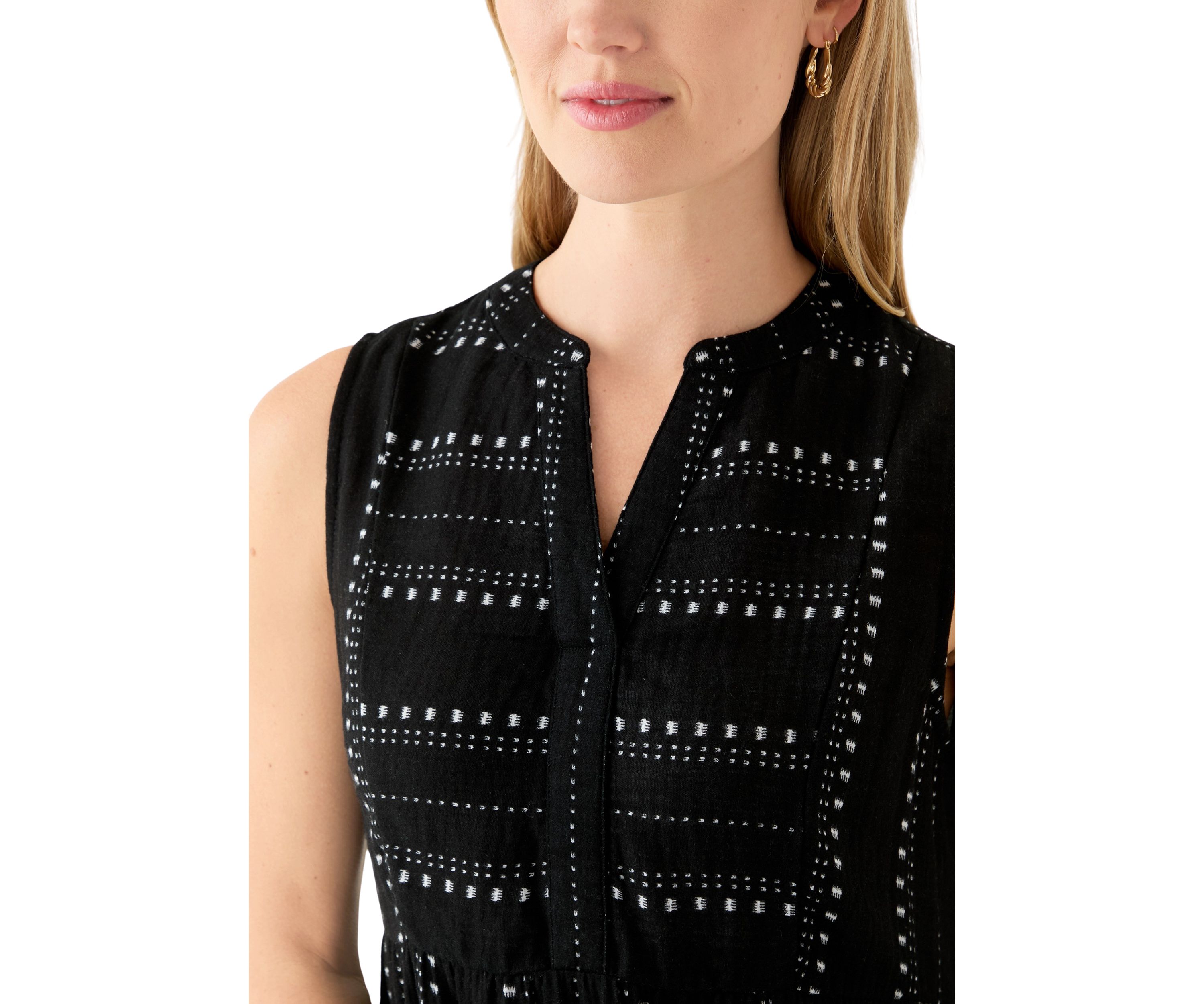 Petite Printed Gauze Mini Dress
