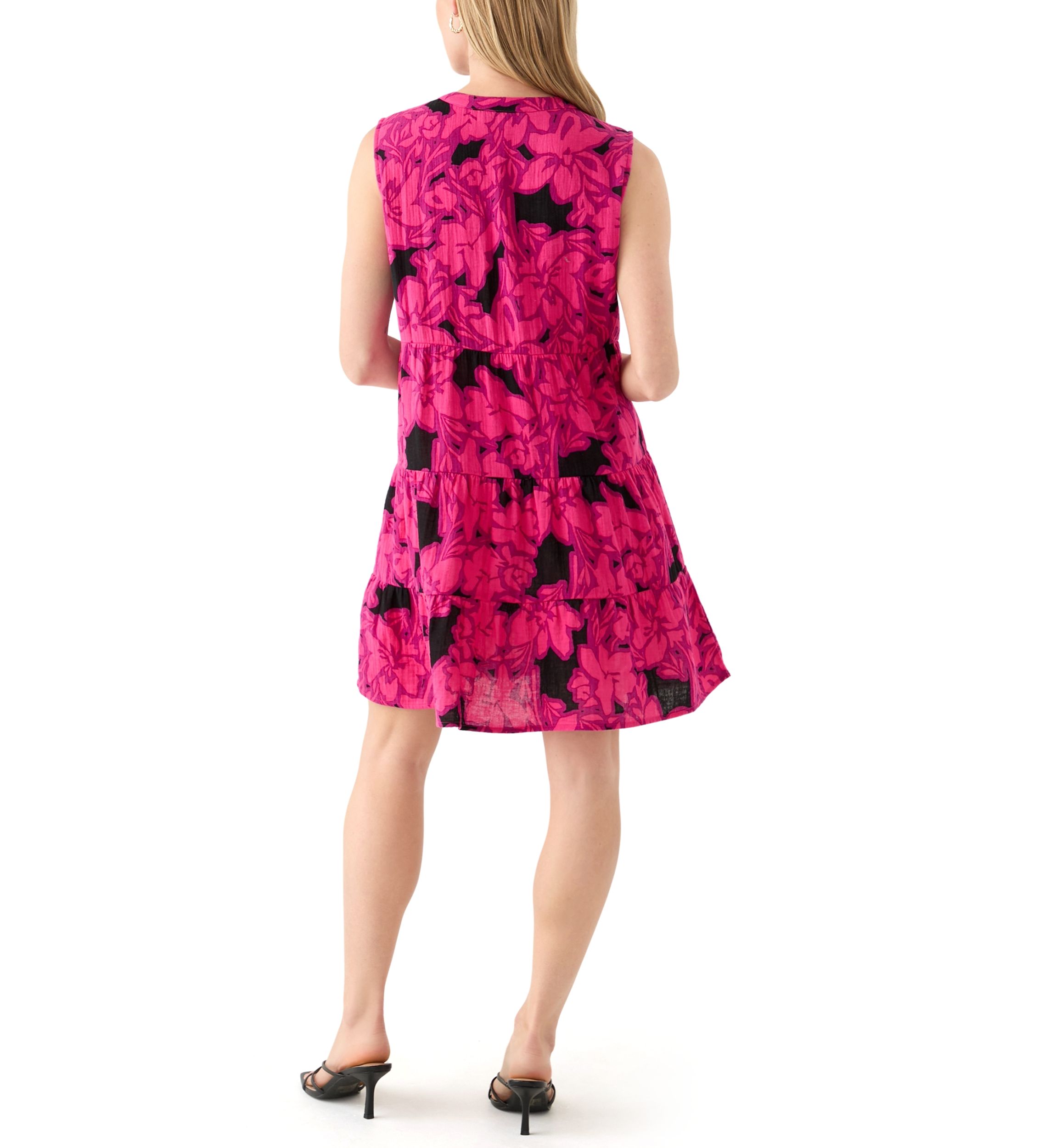 Petite Sleeveless Printed Mini Dress