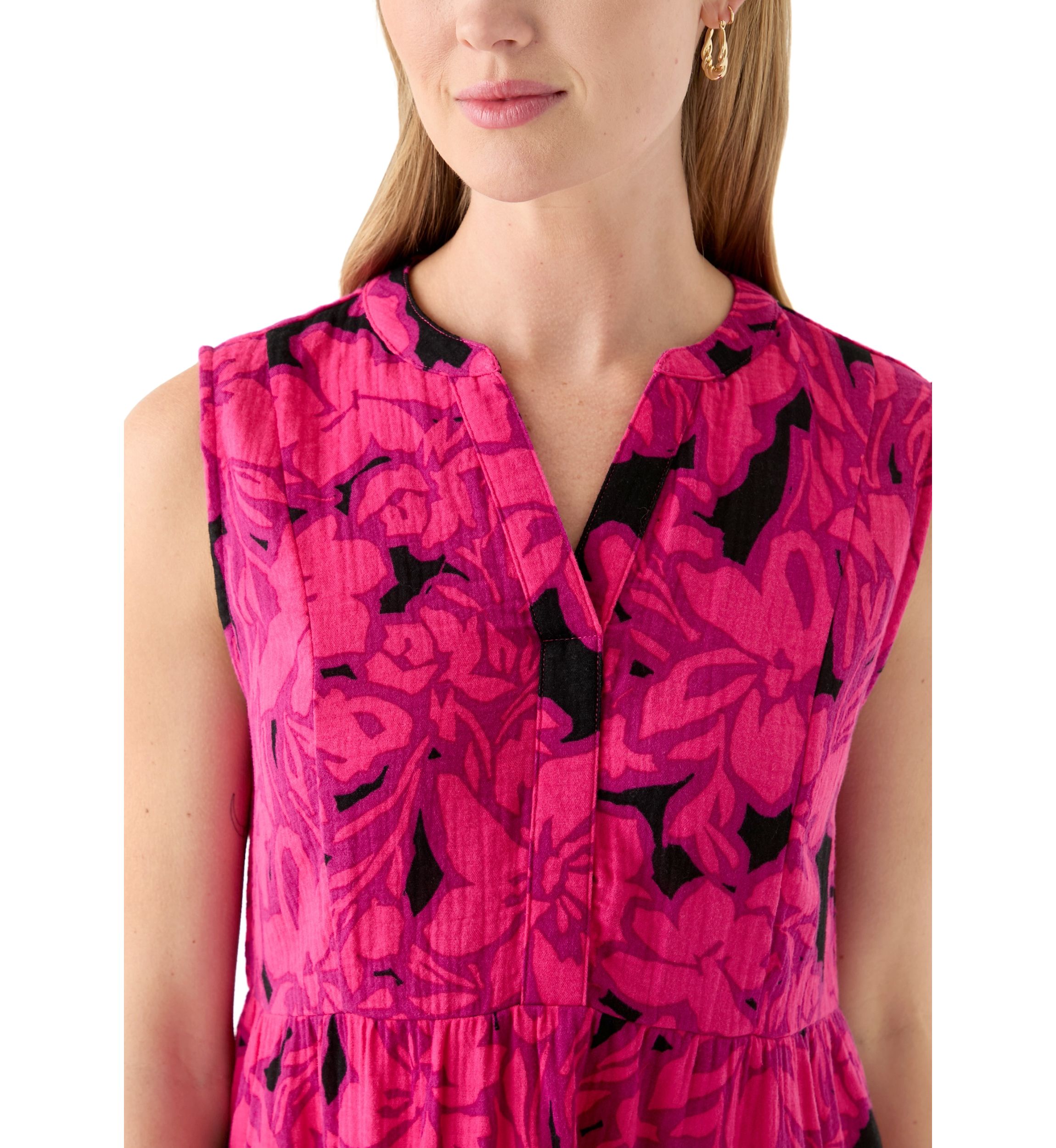 Petite Sleeveless Printed Mini Dress