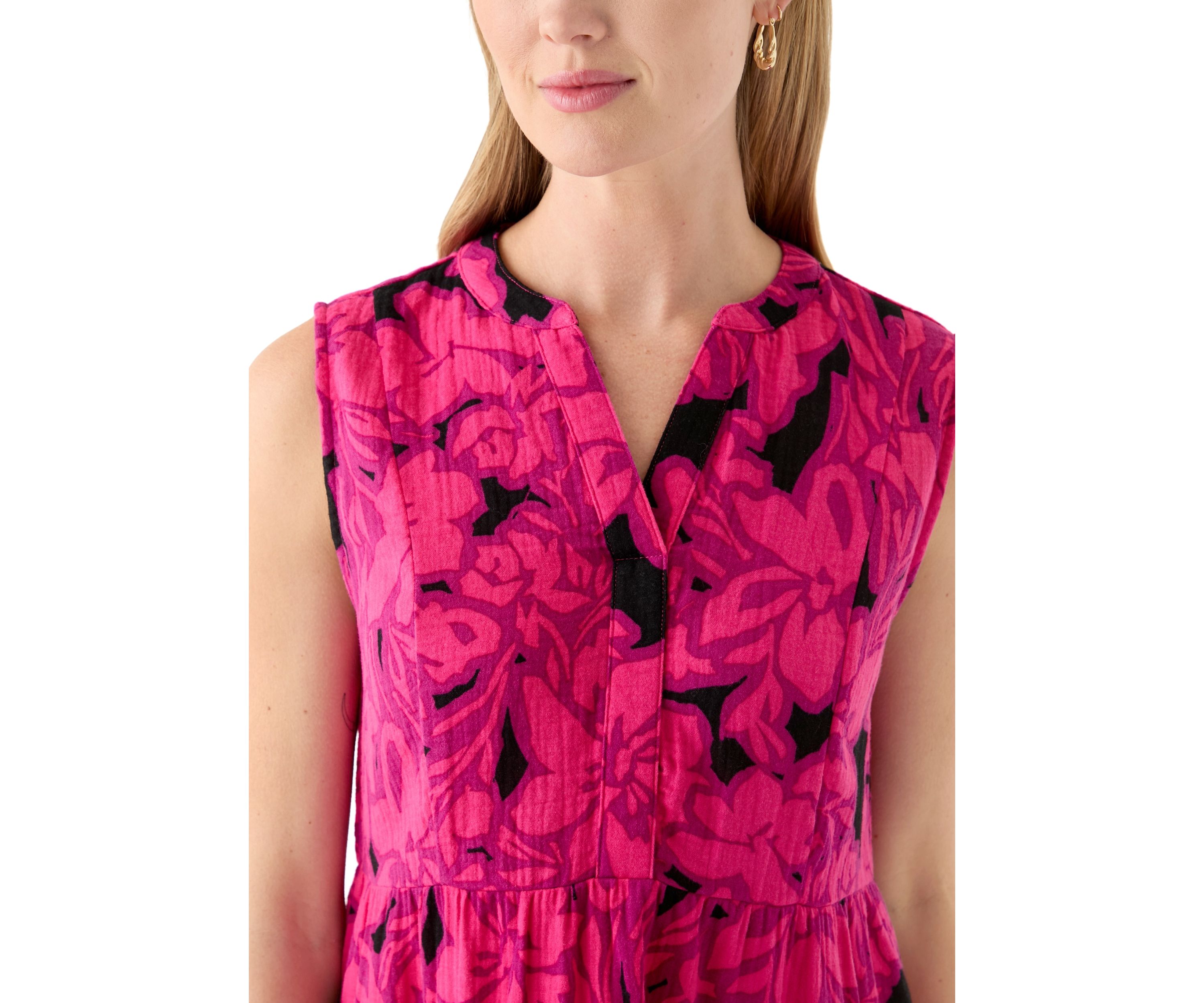 Petite Sleeveless Printed Mini Dress