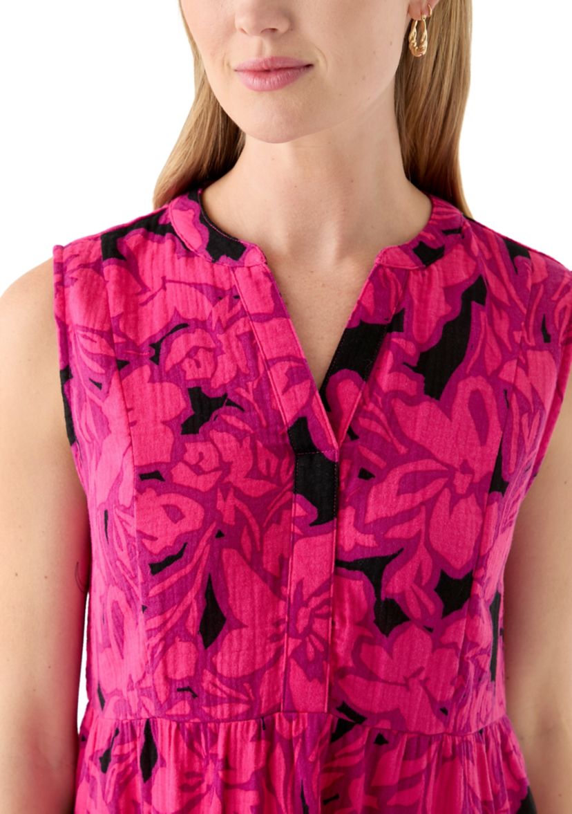 Petite Sleeveless Printed Mini Dress