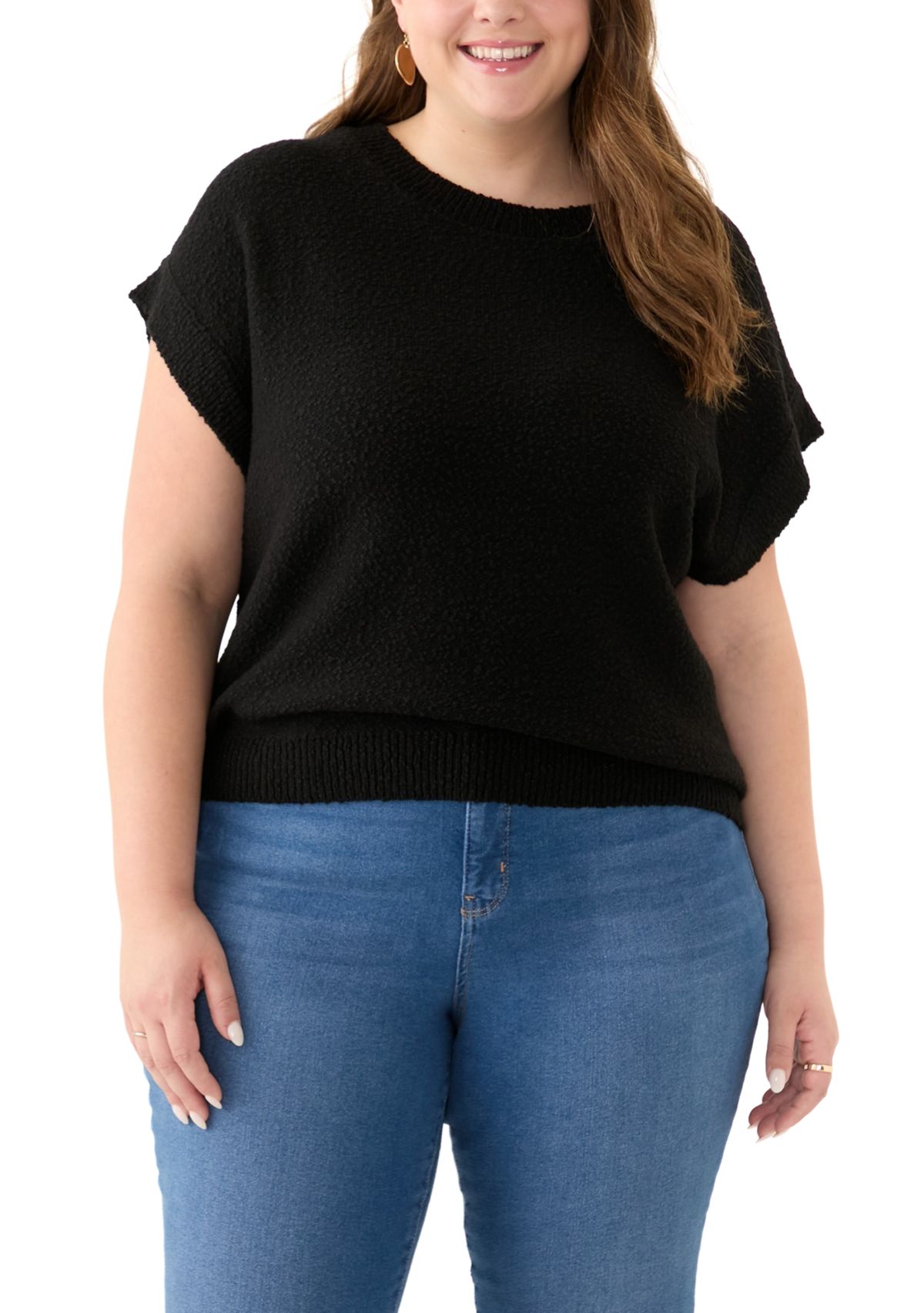 Womens Short Sleeve Dolman Sweater