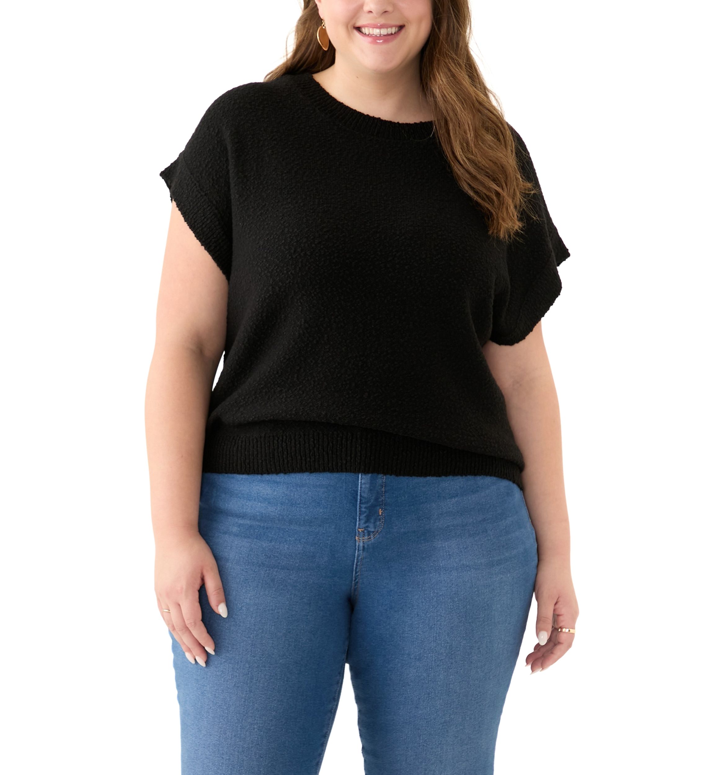 Womens Short Sleeve Dolman Sweater