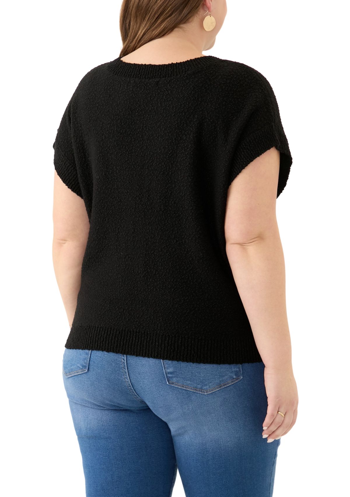 Womens Short Sleeve Dolman Sweater