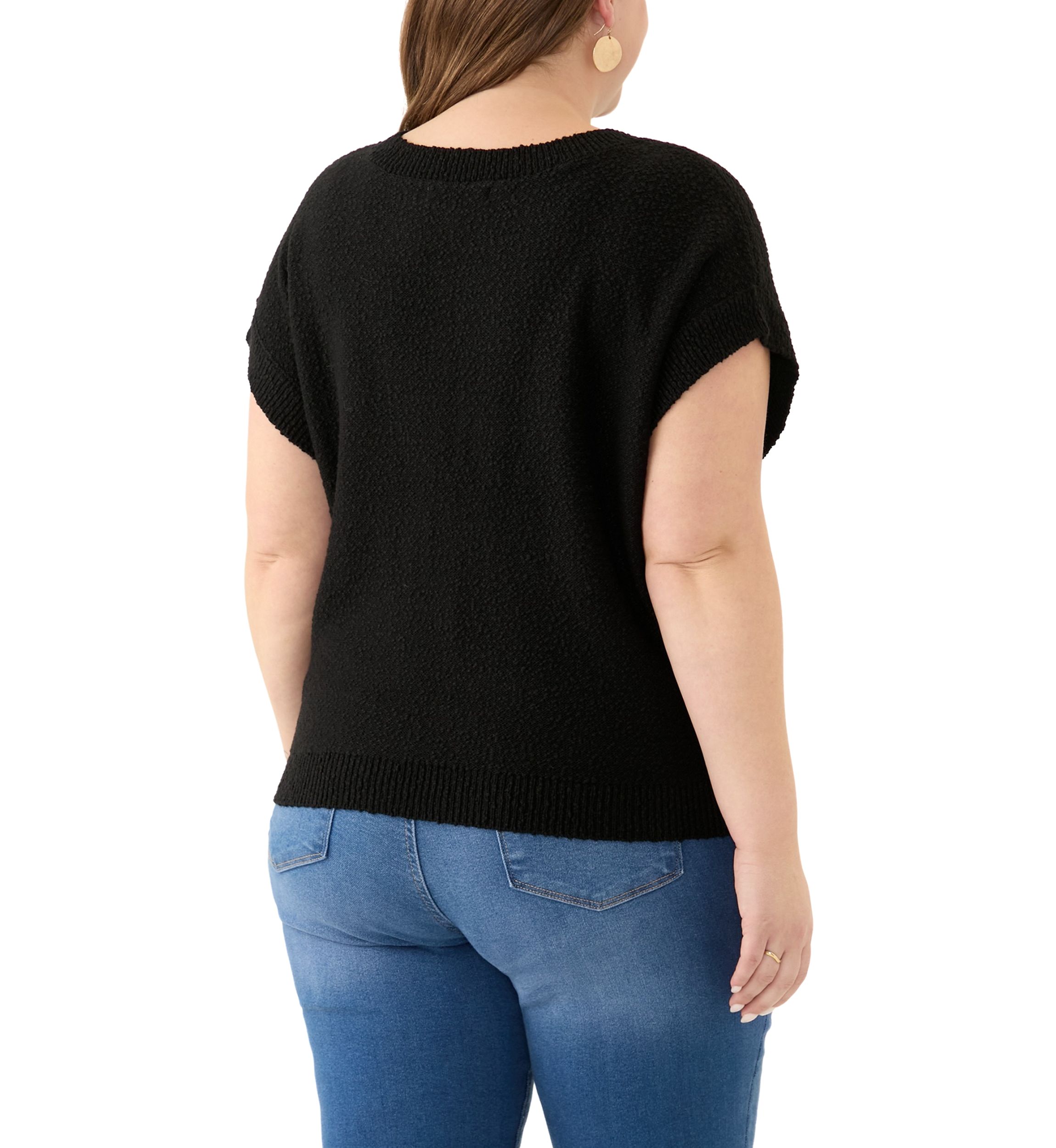Womens Short Sleeve Dolman Sweater