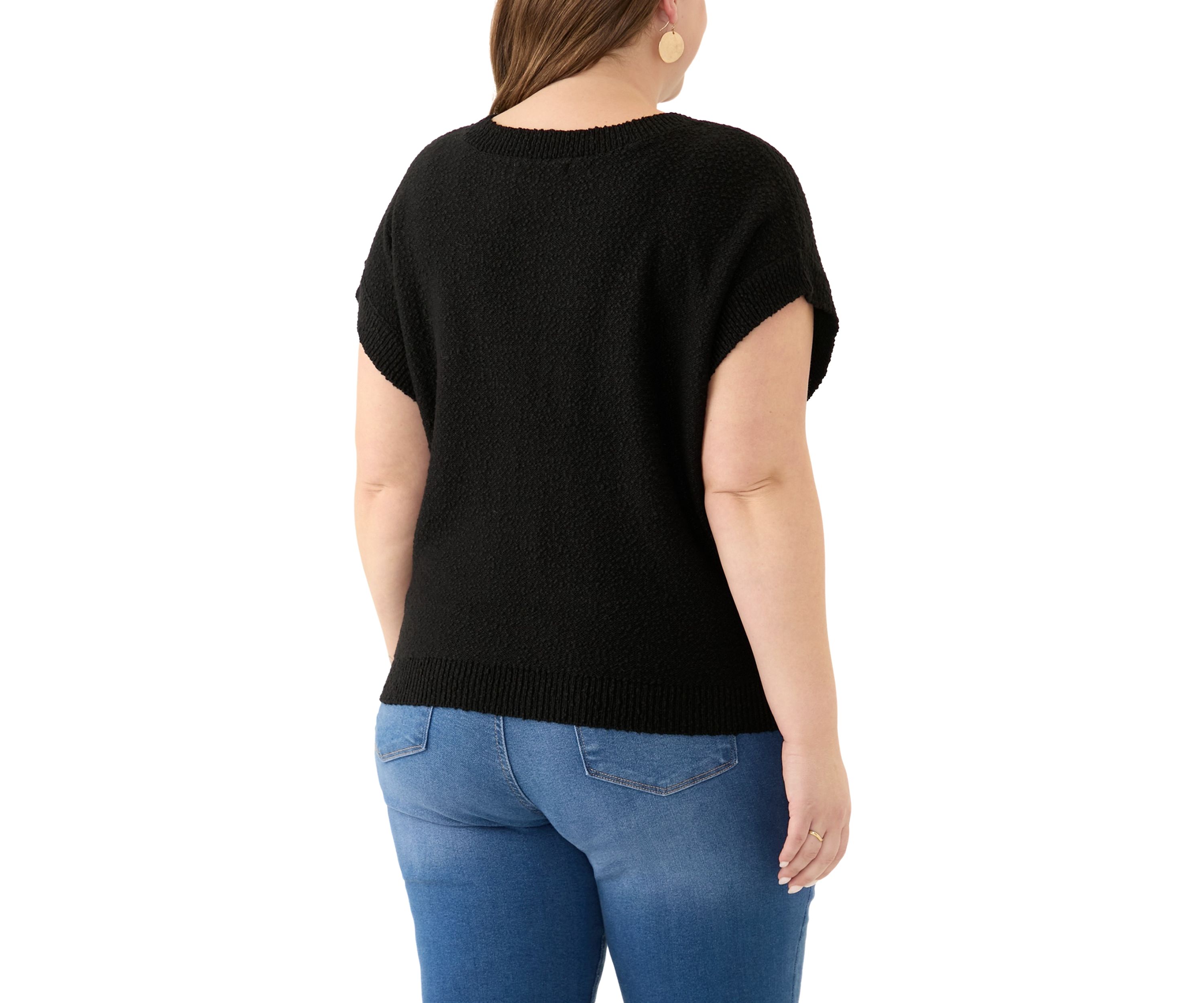Womens Short Sleeve Dolman Sweater