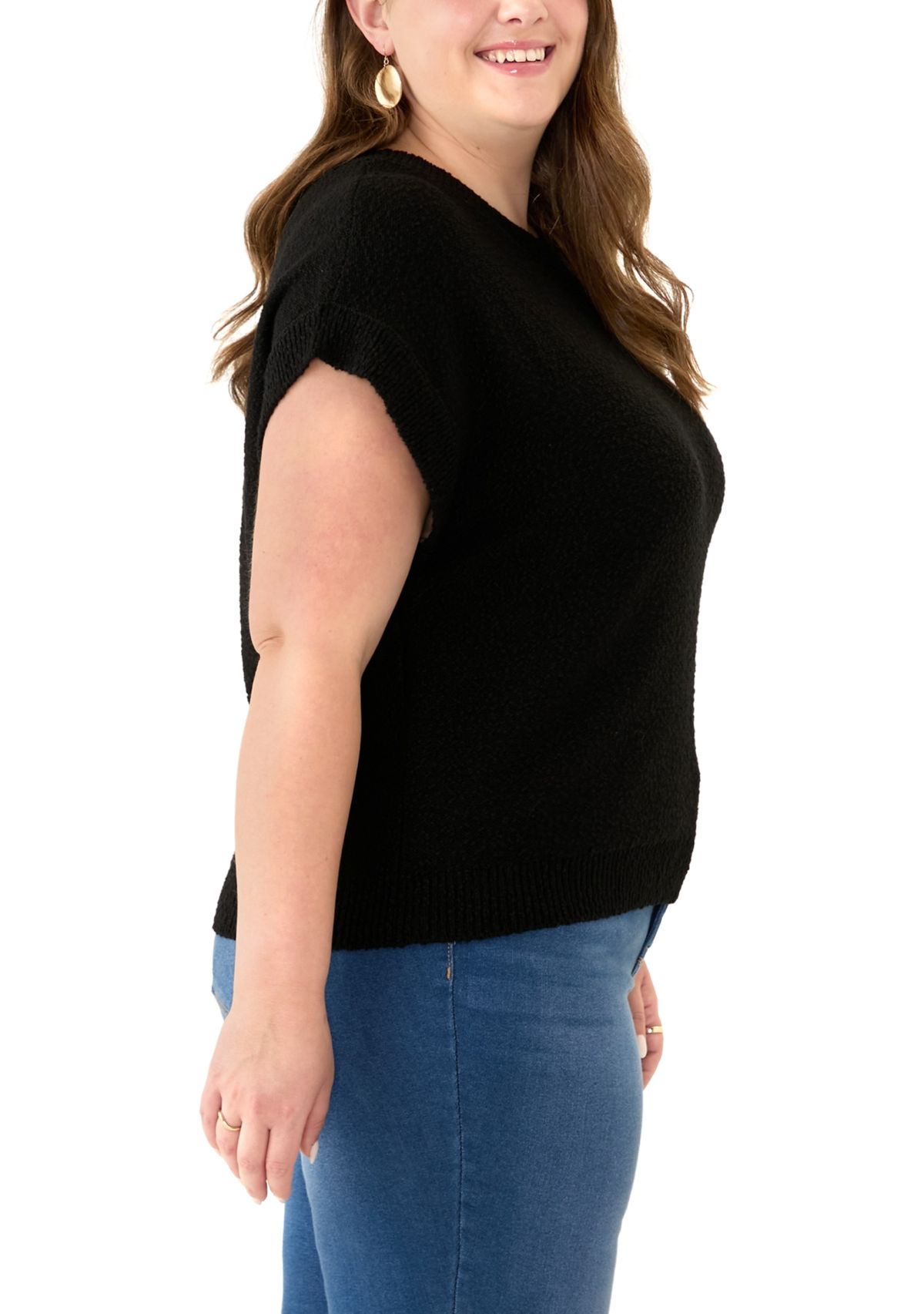 Womens Short Sleeve Dolman Sweater