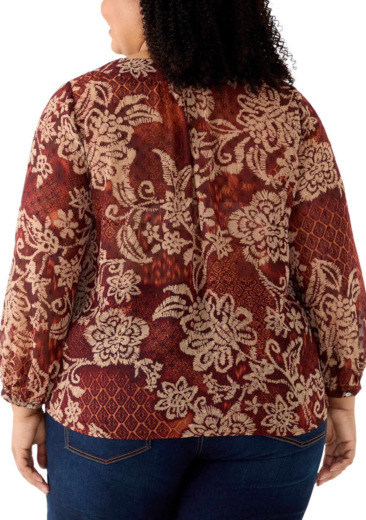 Womens Printed Woven Blouse