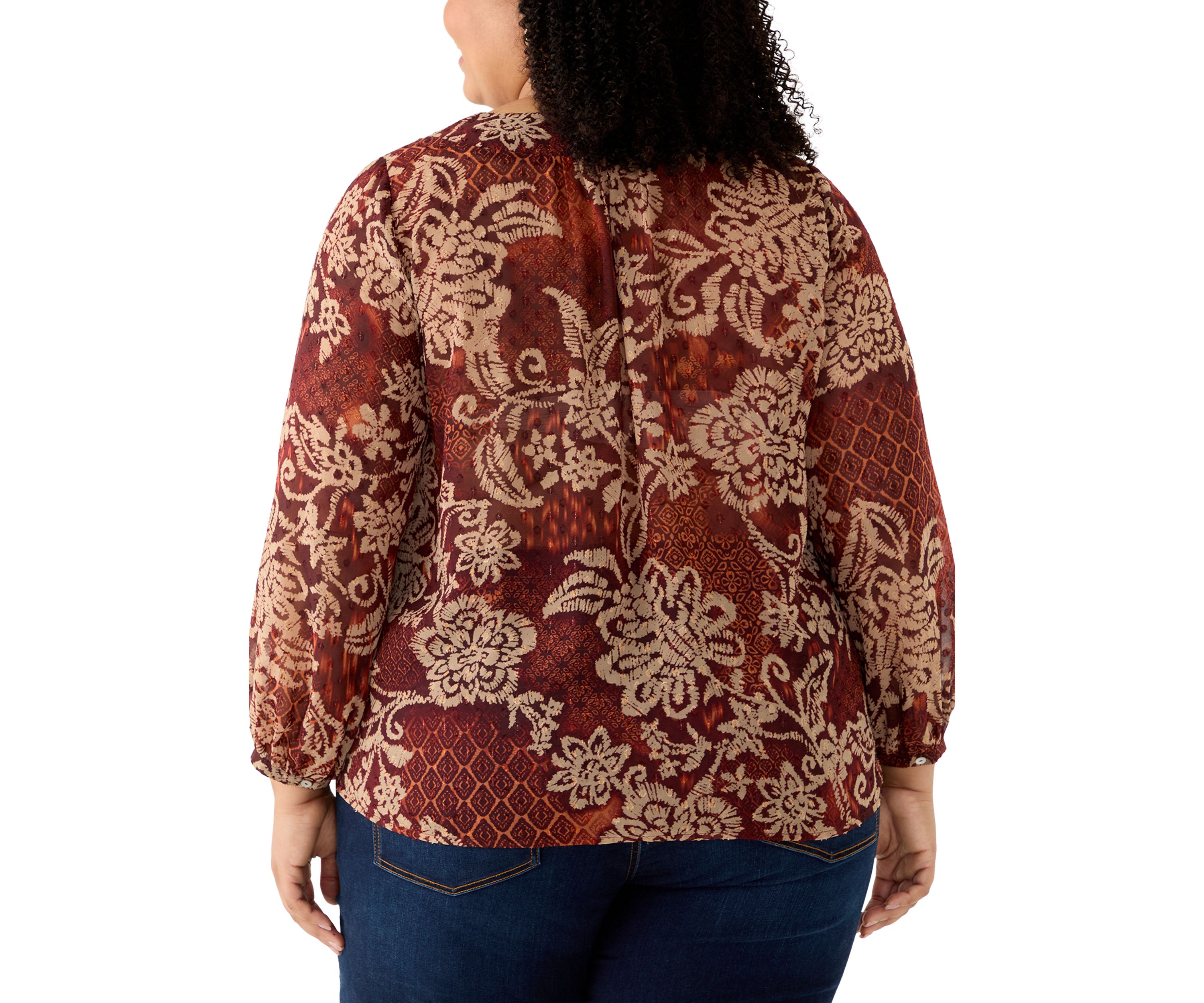 Womens Printed Woven Blouse