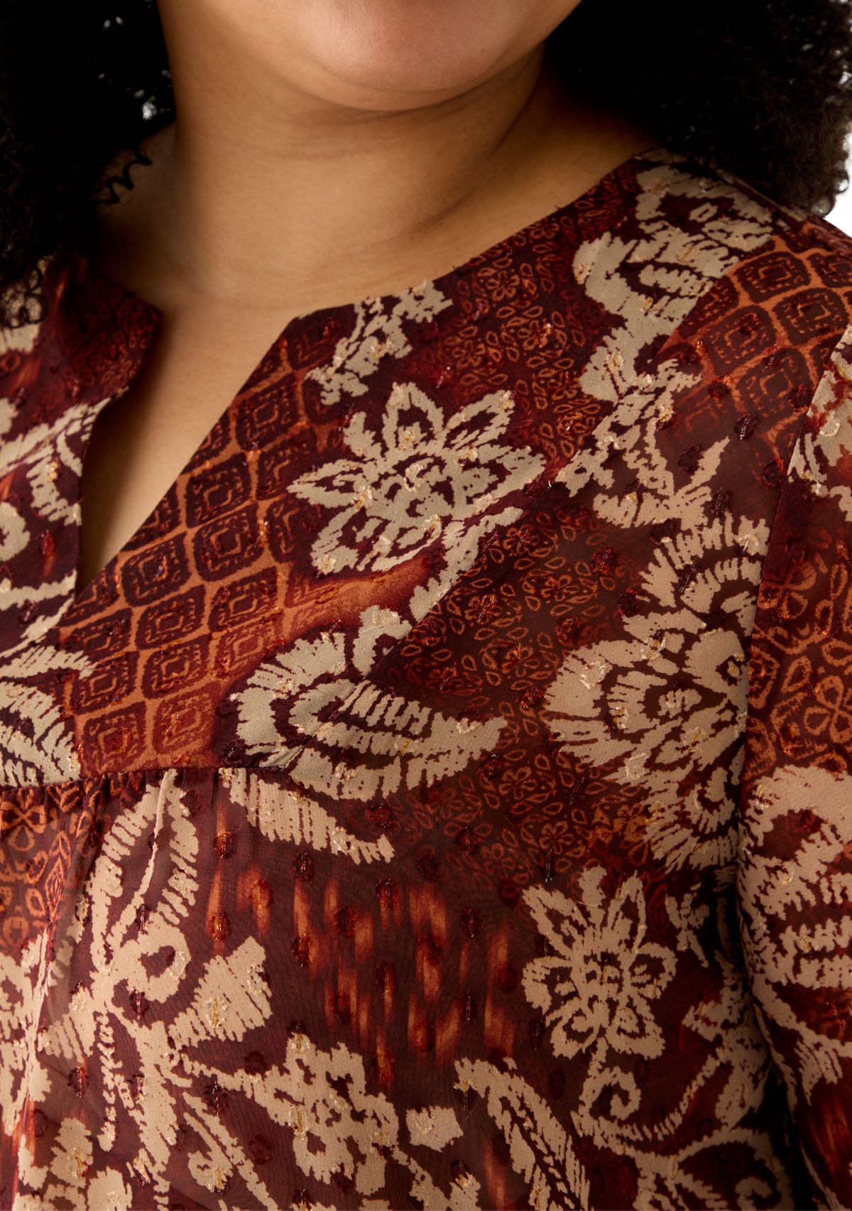 Womens Printed Woven Blouse