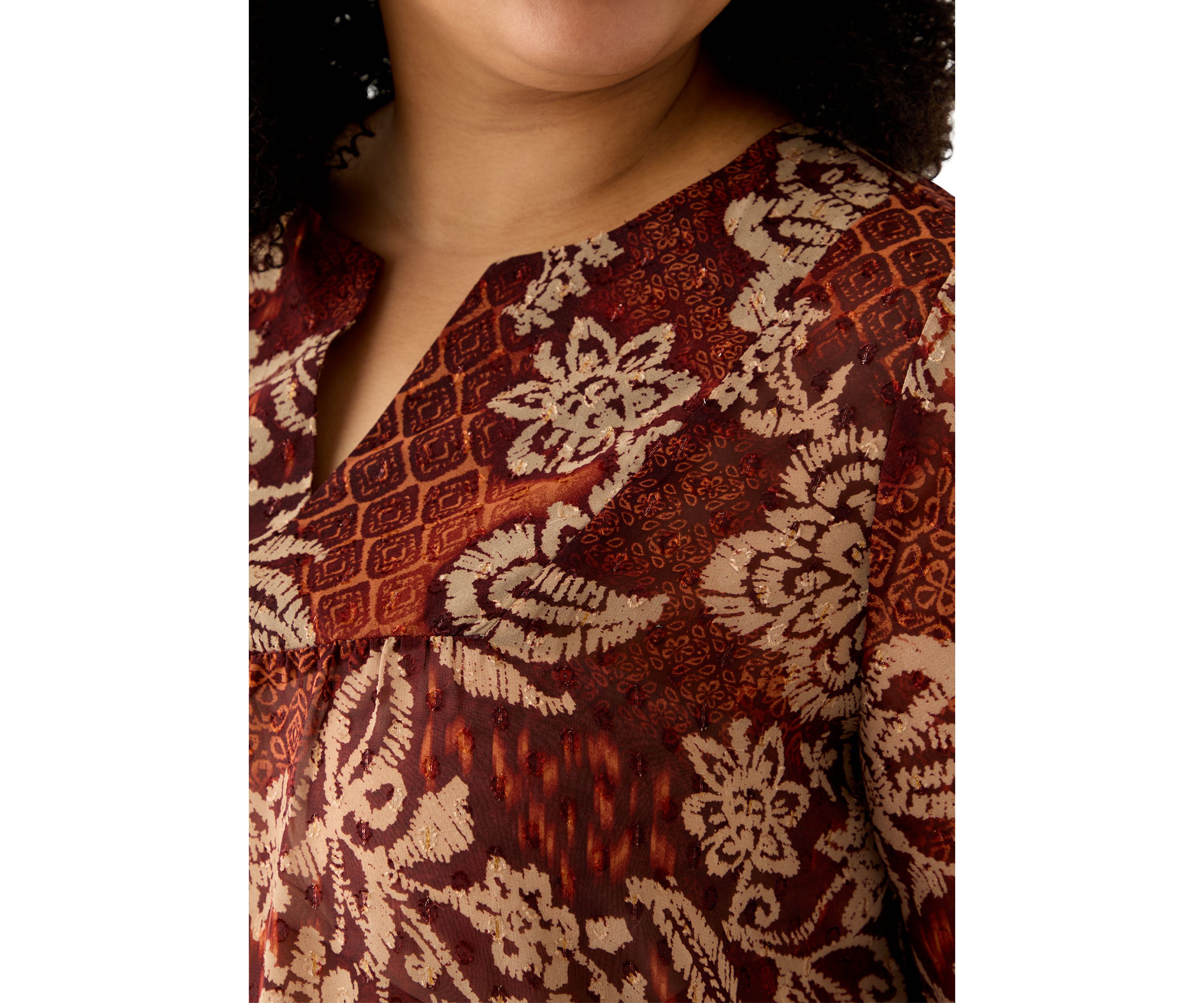 Womens Printed Woven Blouse