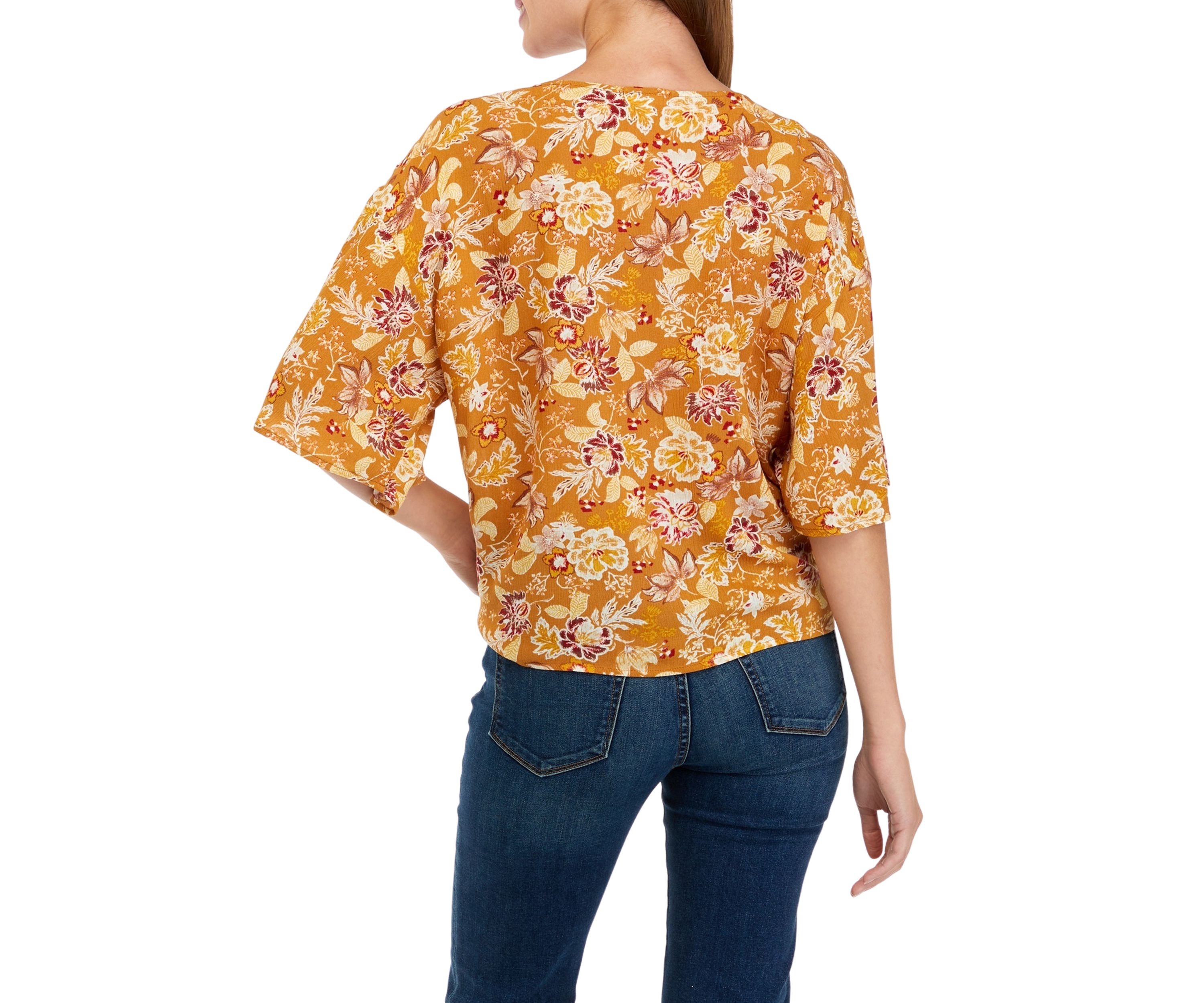 Juniors Dolman Tie Front Top