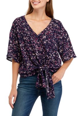  Derek Heart Girls' Dolman Top with Lace Front Yoke