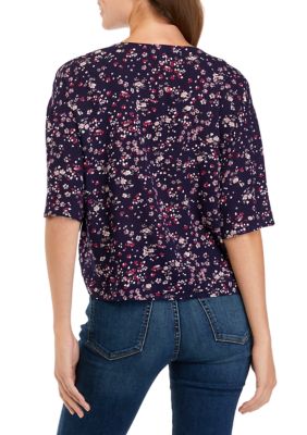  Derek Heart Girls' Dolman Top with Lace Front Yoke