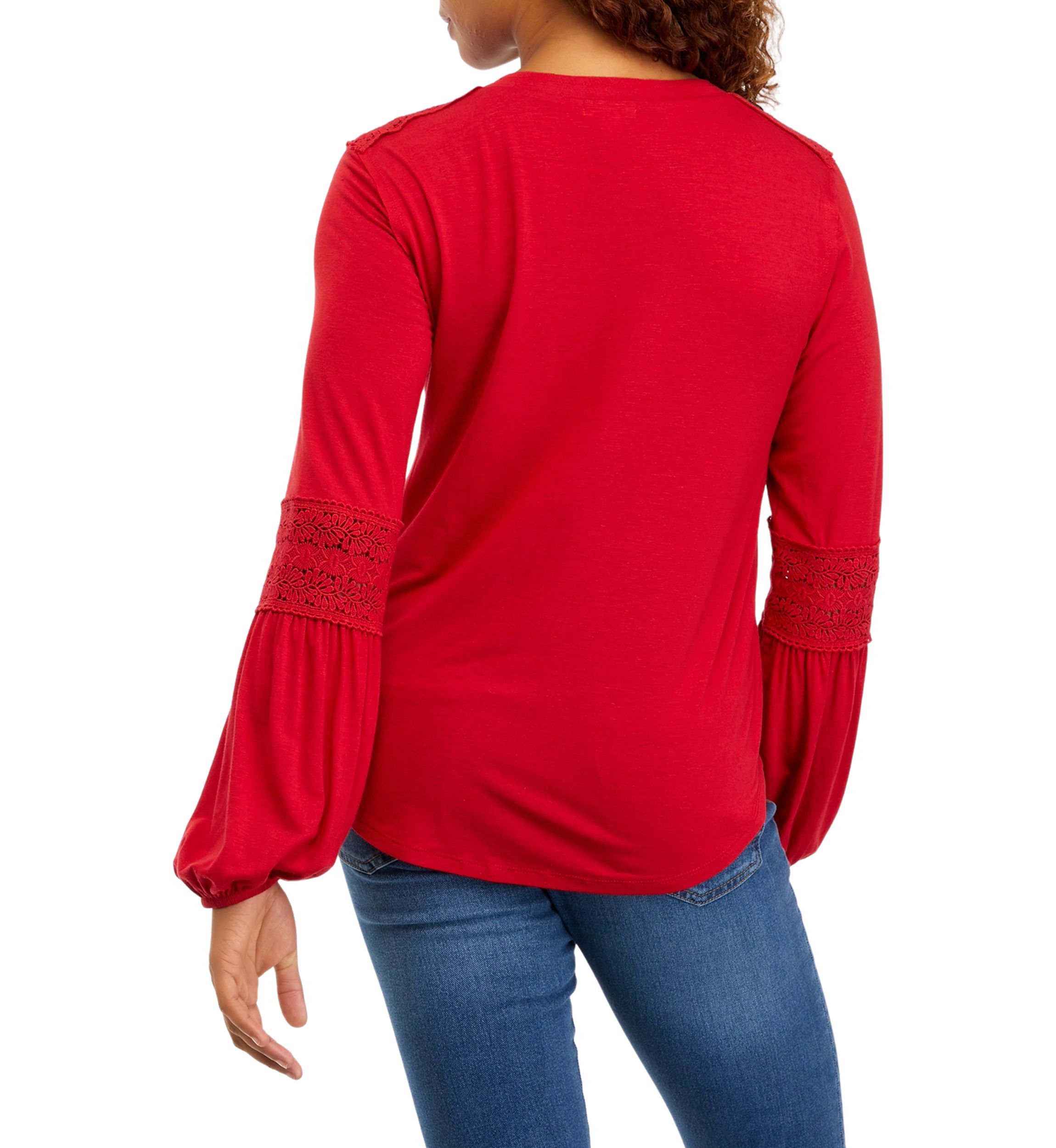Juniors Crochet Inset Top