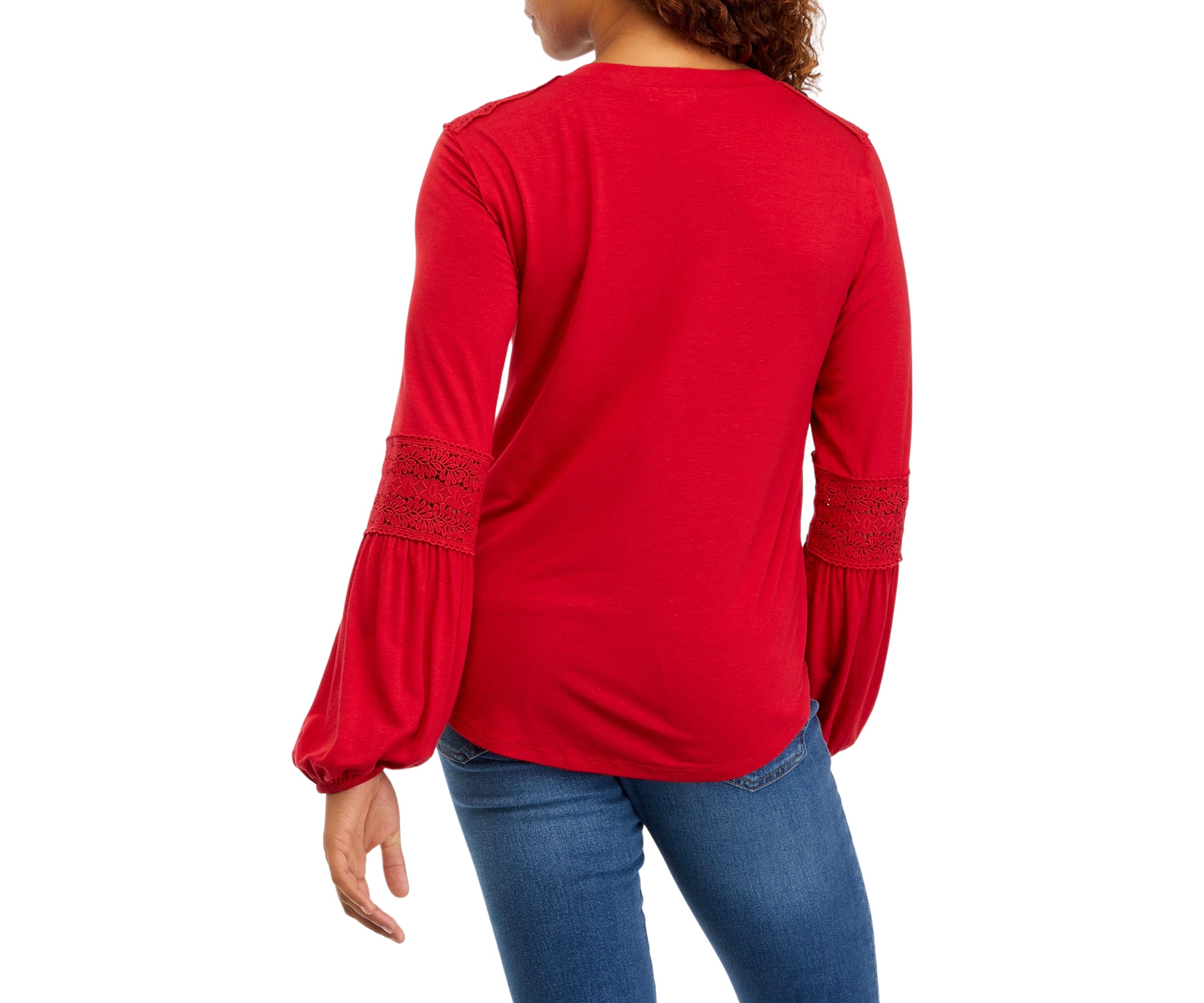 Juniors Crochet Inset Top