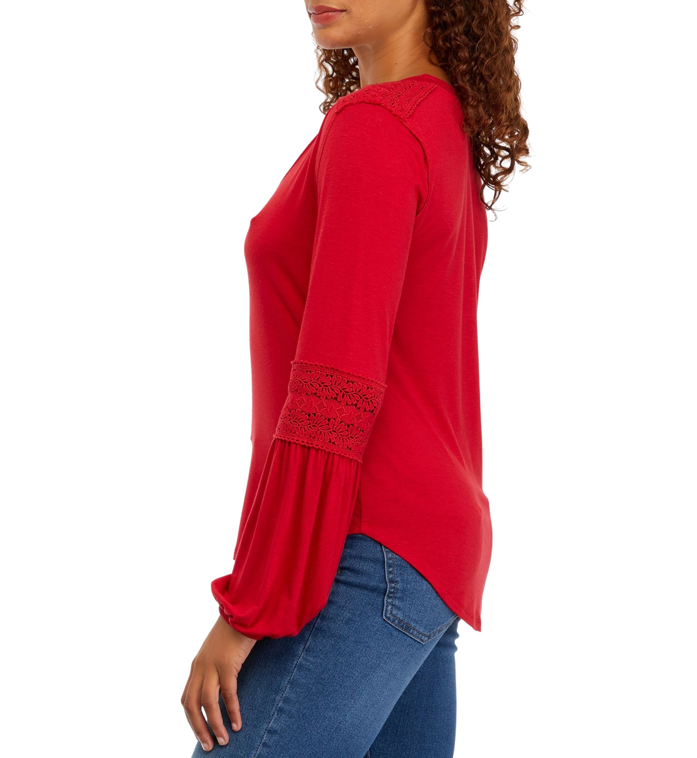 Juniors Crochet Inset Top