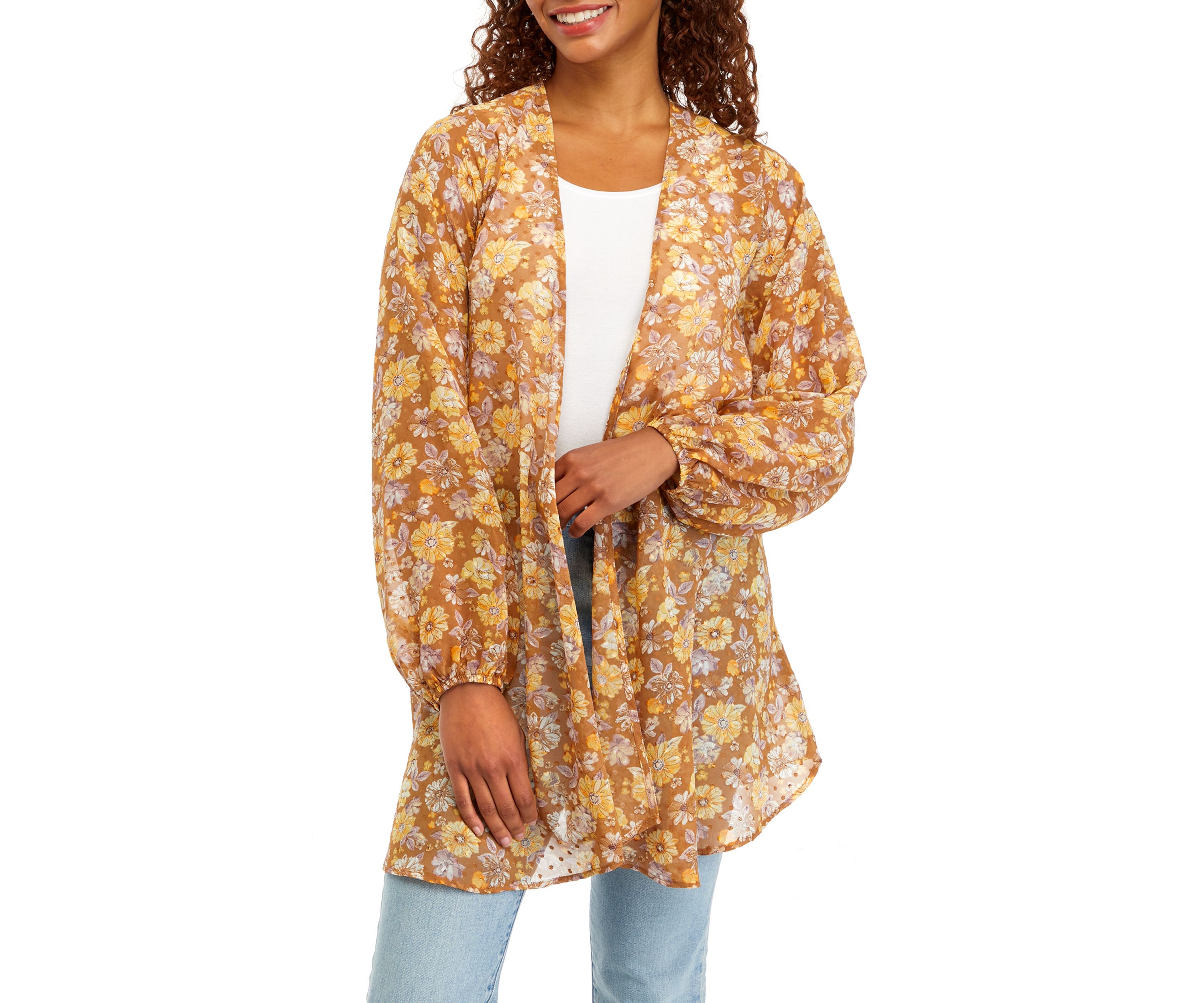Juniors Printed Kimono