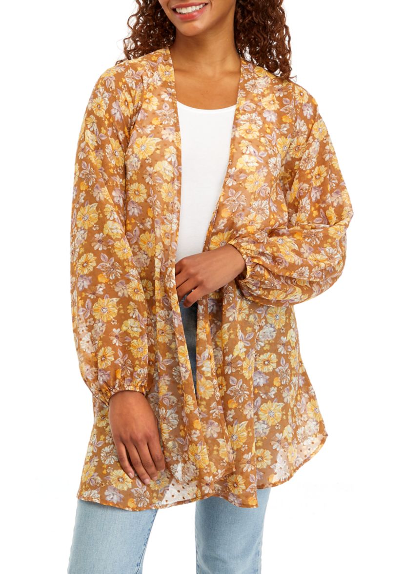 Juniors Printed Kimono