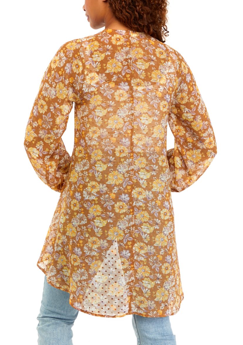 Juniors Printed Kimono