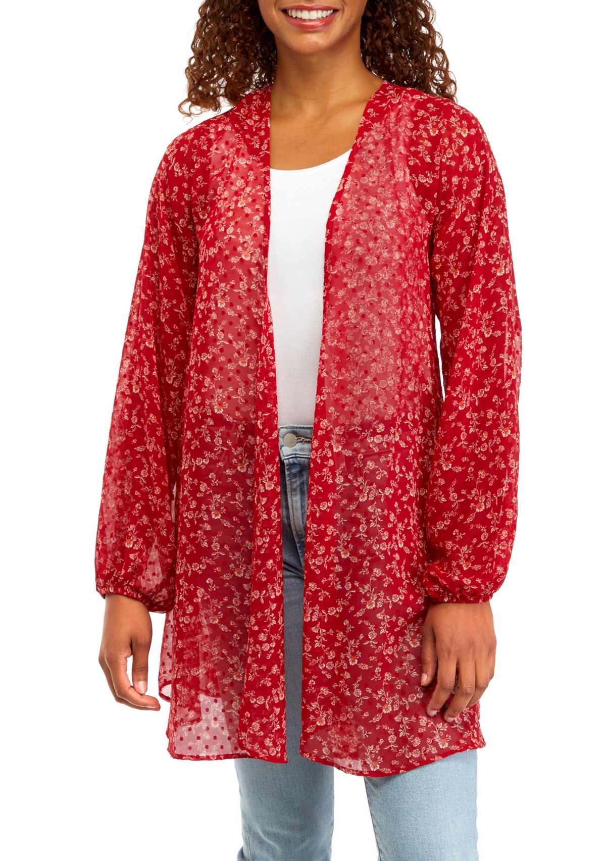 Juniors Printed Kimono