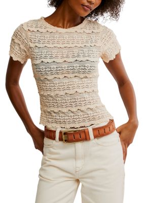 Free People Women's Angelica Lace Tee