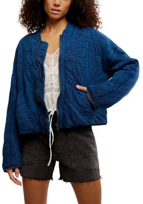 Free People Women's Rose Zip-Up Sweatshirt