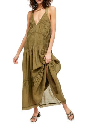 Free People Frankie Pintuck Maxi Dress Belk