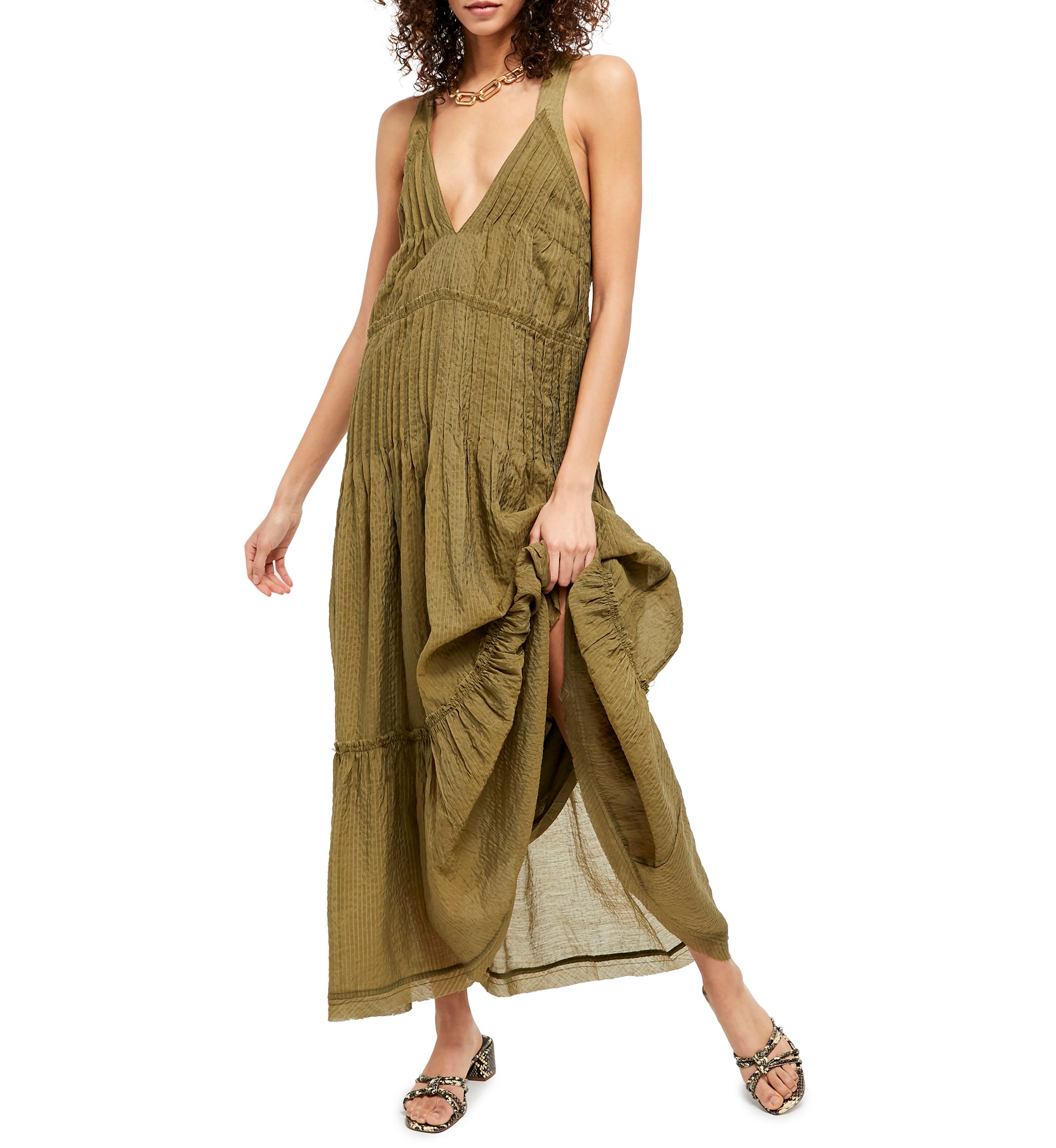 Frankie Pintuck Maxi Dress