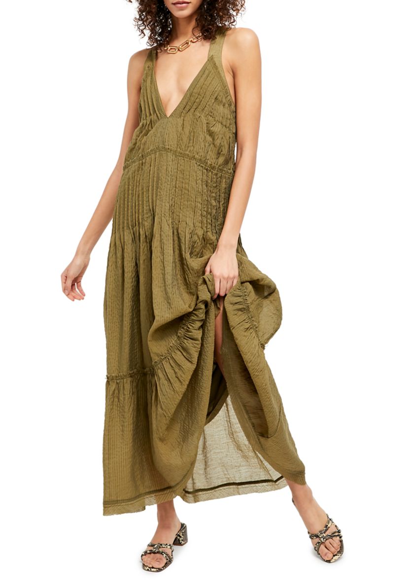 Frankie Pintuck Maxi Dress