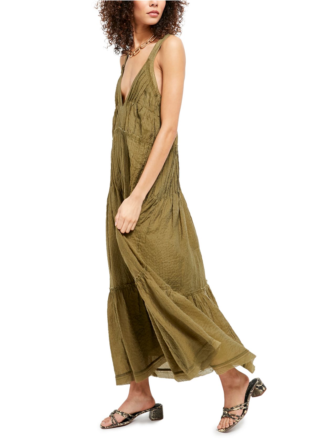 Frankie Pintuck Maxi Dress