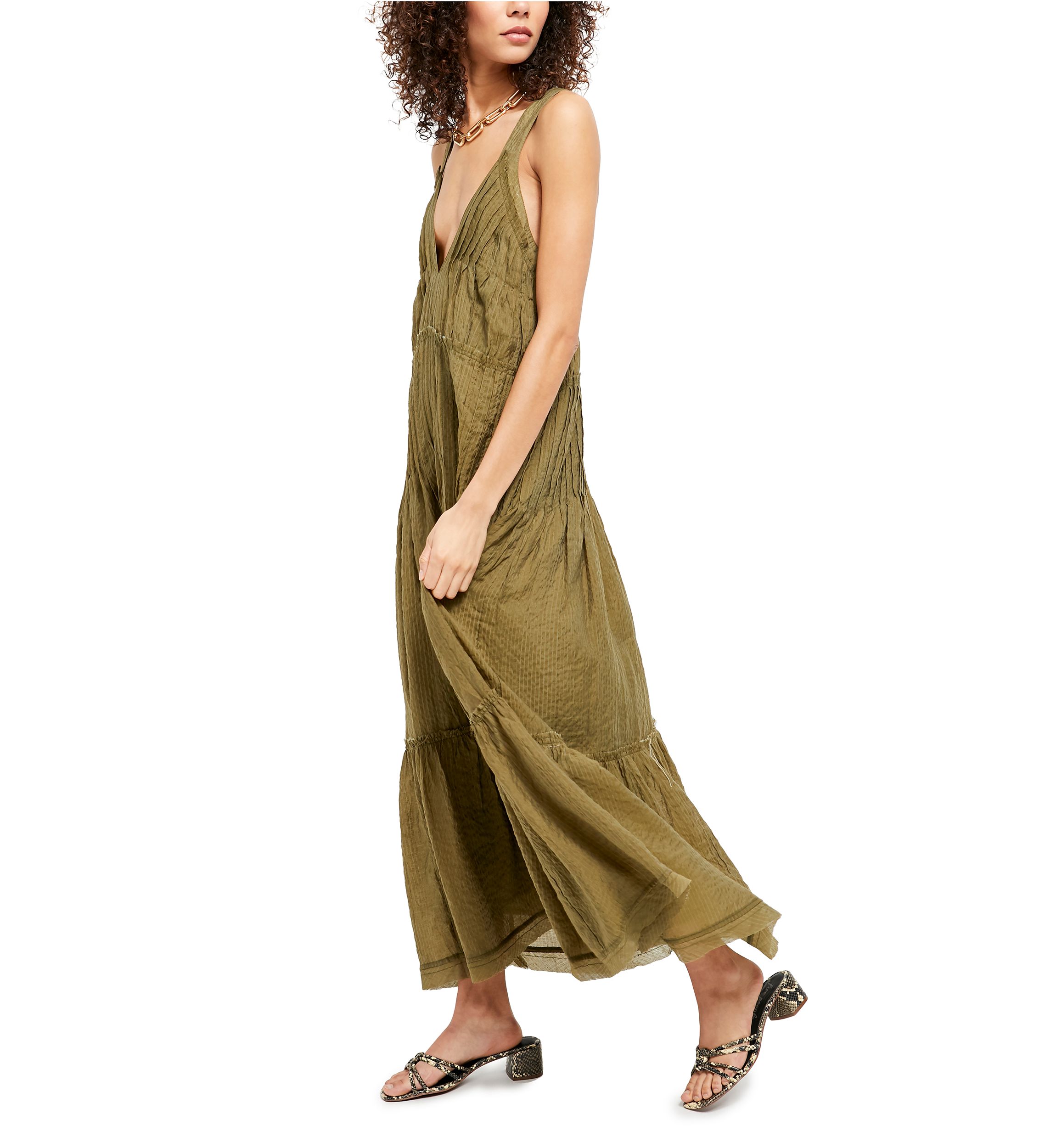 Frankie Pintuck Maxi Dress