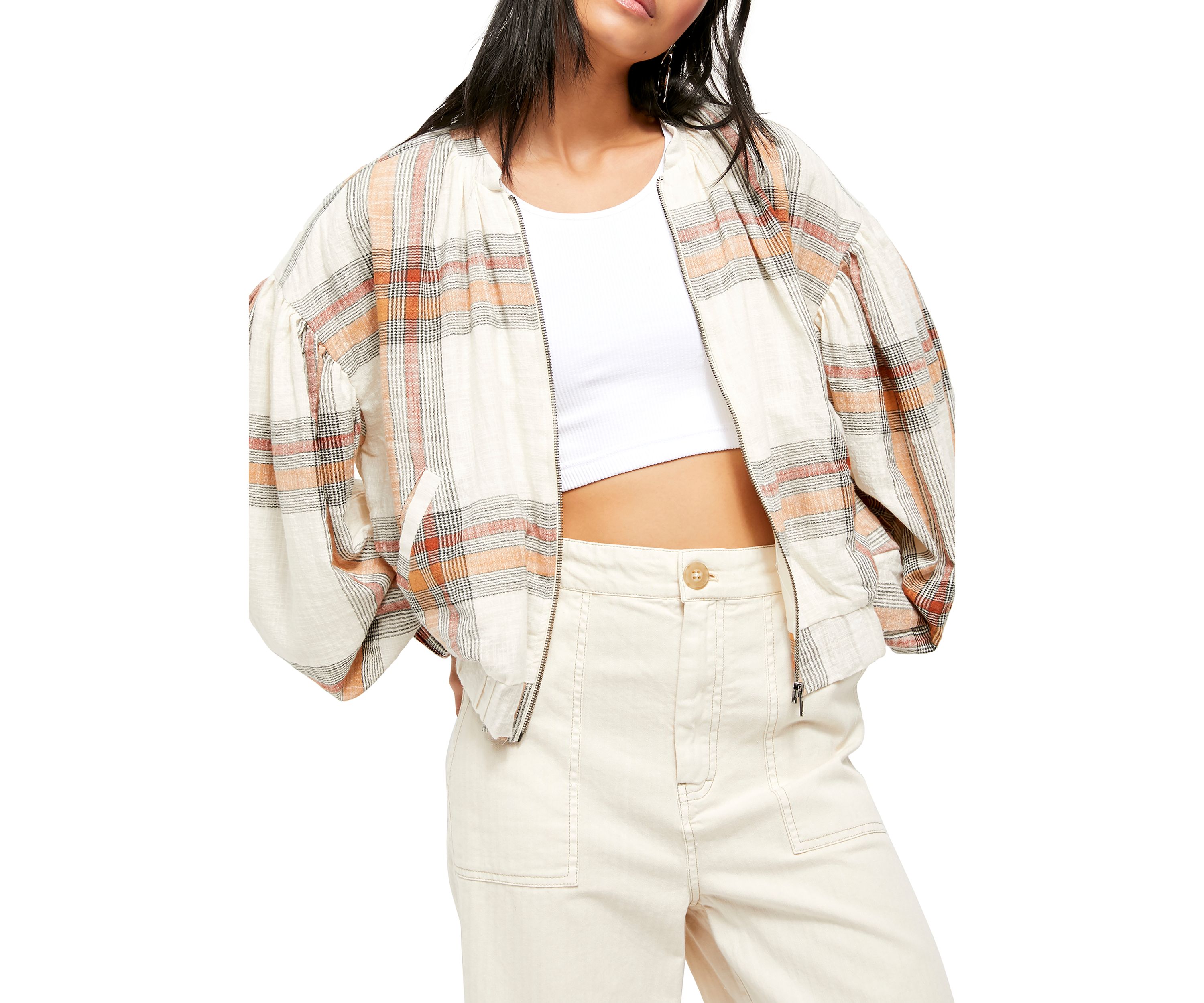 MATTIE PLAID BOMBER