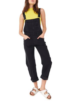 Free People Women's Ziggy Denim Overalls, Black, Small