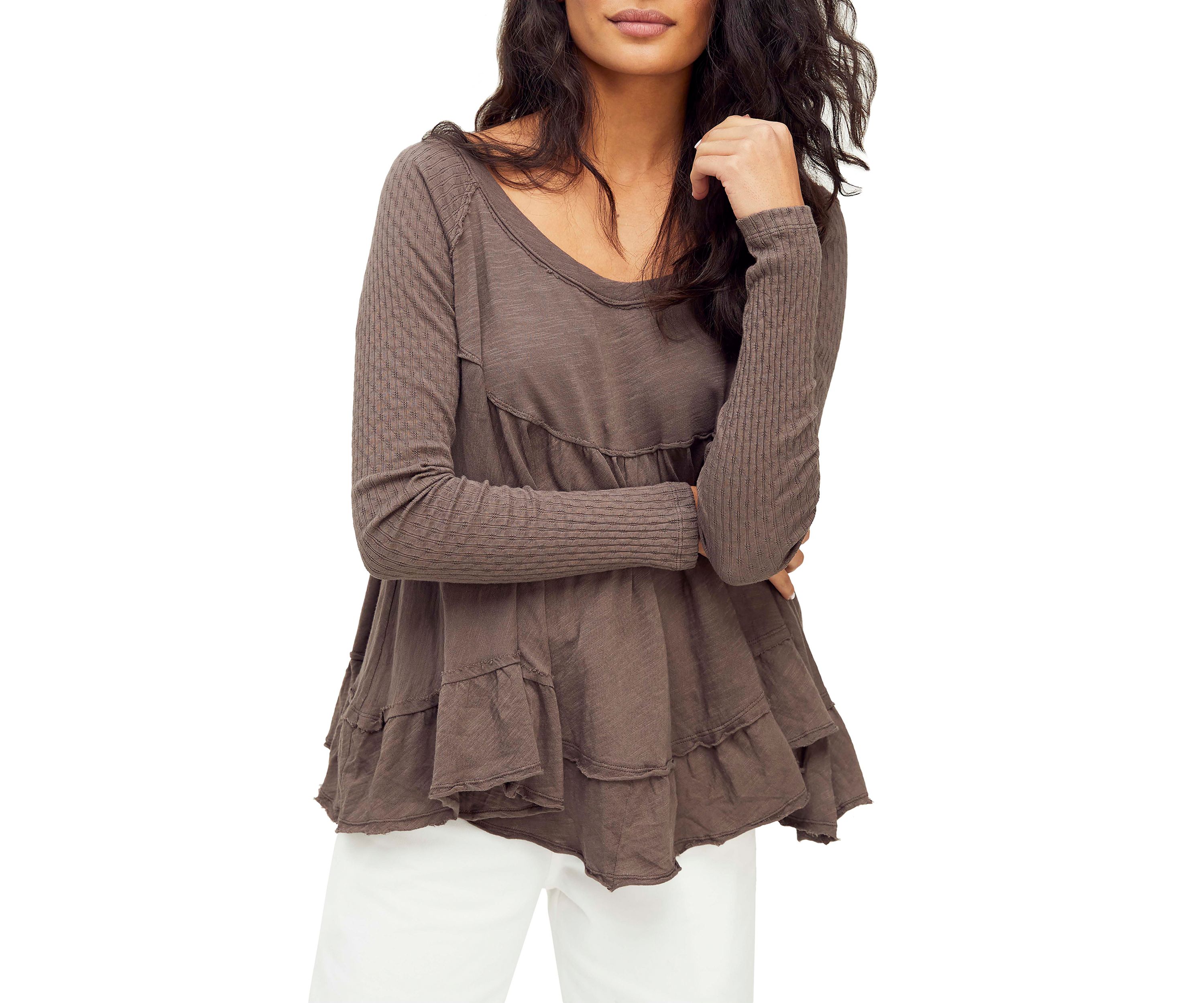 Long Sleeve Tiered Top
